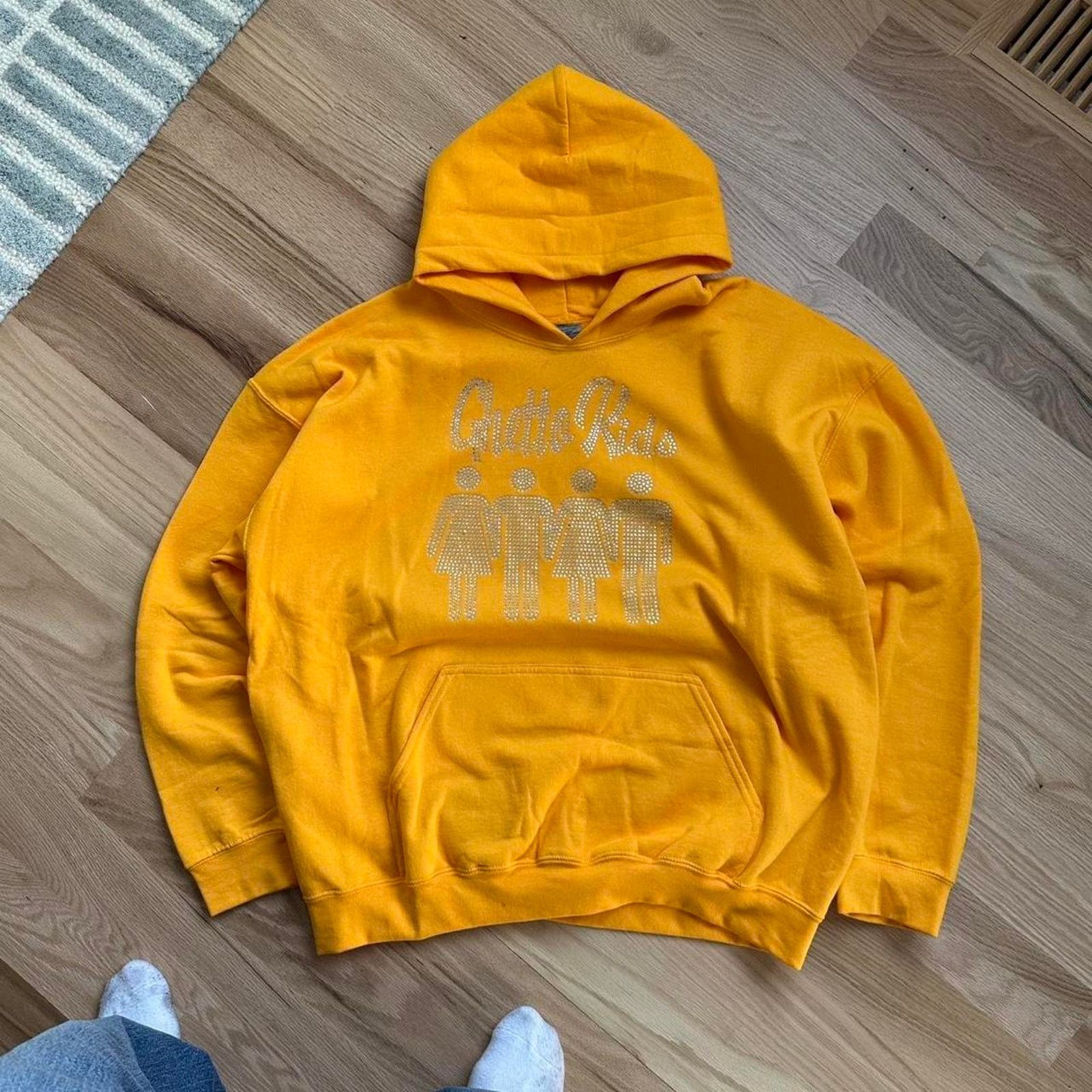 Other Ghetto Kids Rhinestone Detroit Pullover Hoodie Sweatshirt Size US XL / EU 56 / 4 - 2 Thumbnail