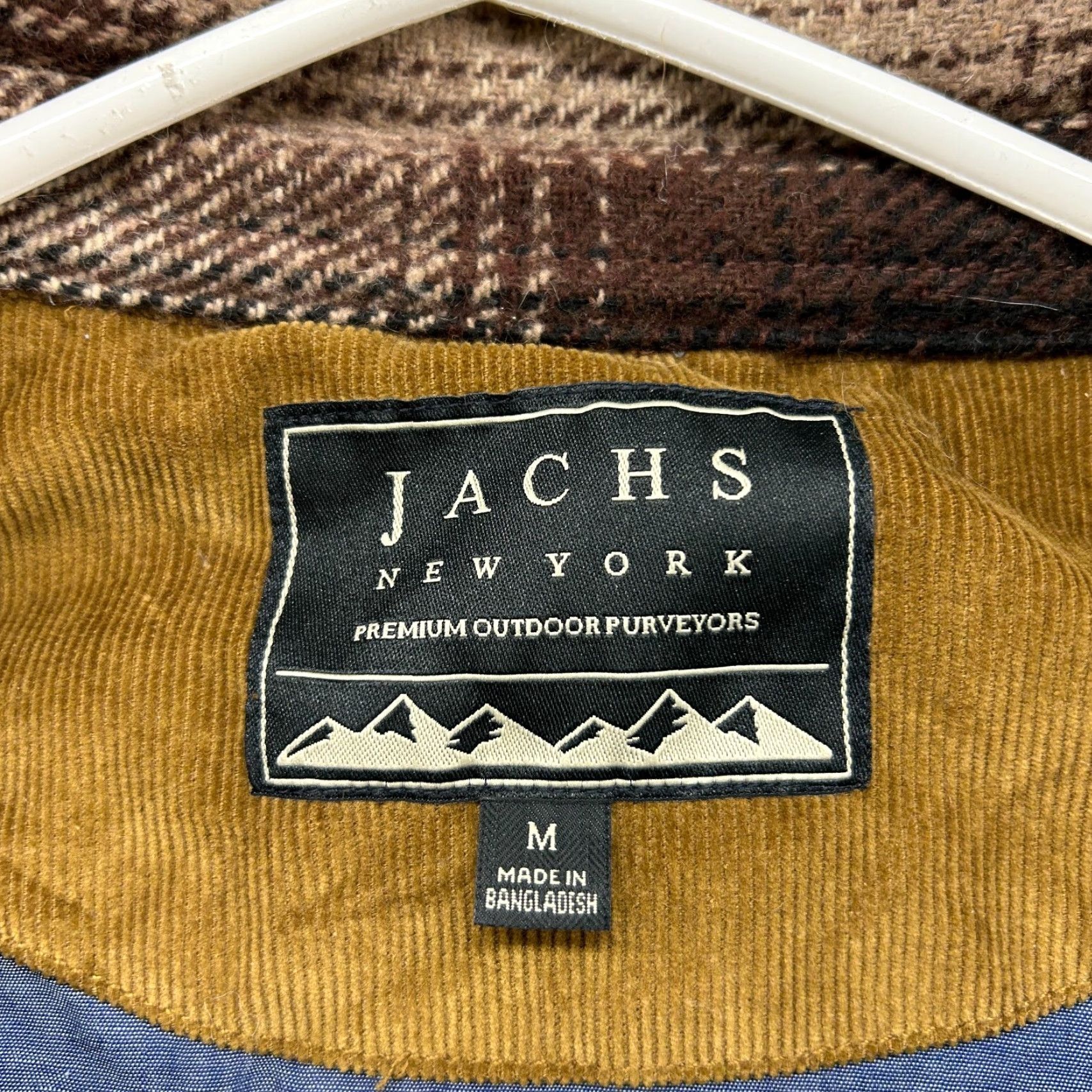 Vintage VINTAGE JACHS New York Jacket Mens M Brown Plaid Wool Blend Bomber Jacket Lined 90s Wool Flannel Cotton Lining Mens Size US M / EU 48-50 / 2 - 6 Thumbnail
