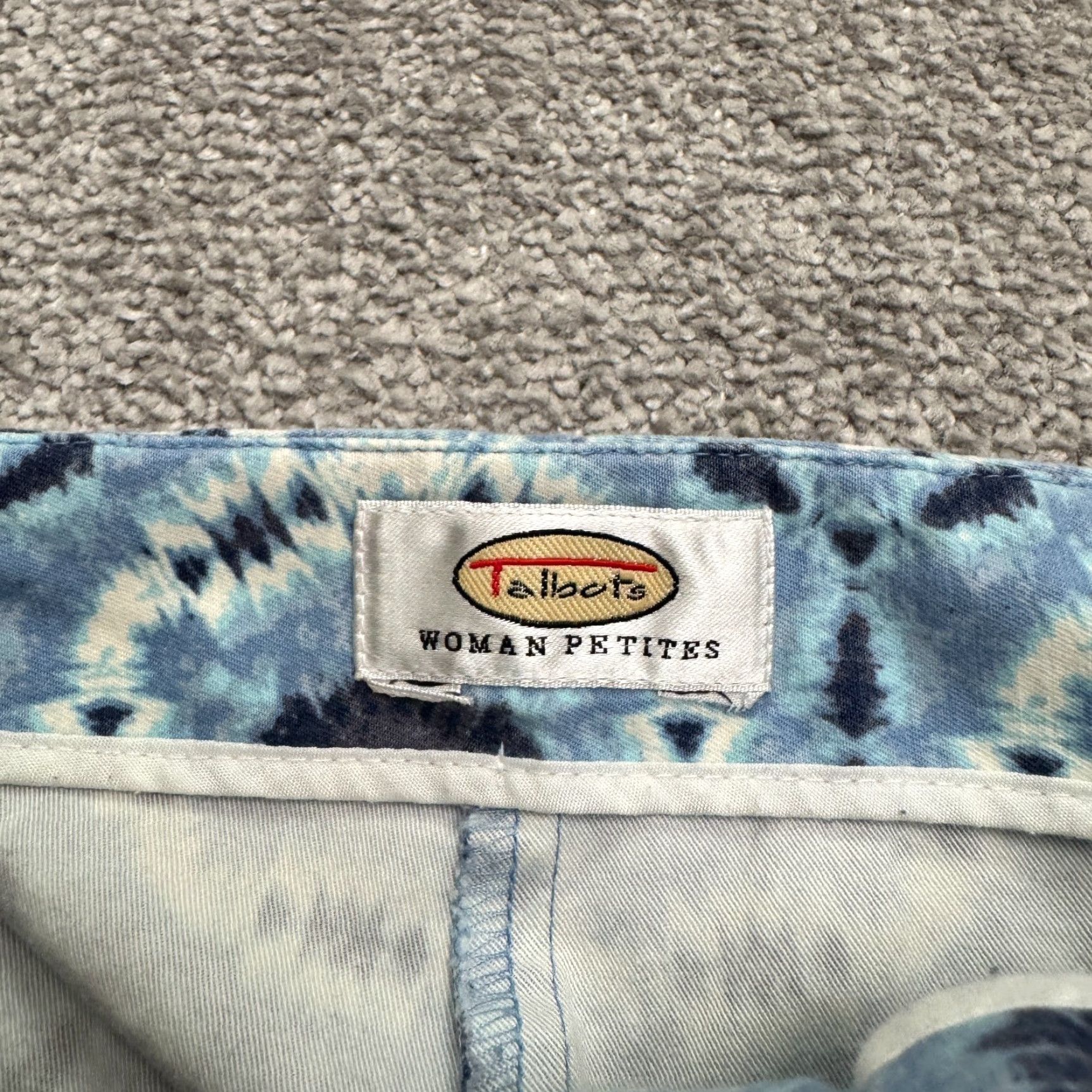 Talbots VINTAGE Talbots Y2K Tie Dye Capri Pants Womens 12WP High Rise Blue 90s Classic Size 30" / US 8 / IT 44 - 4 Thumbnail