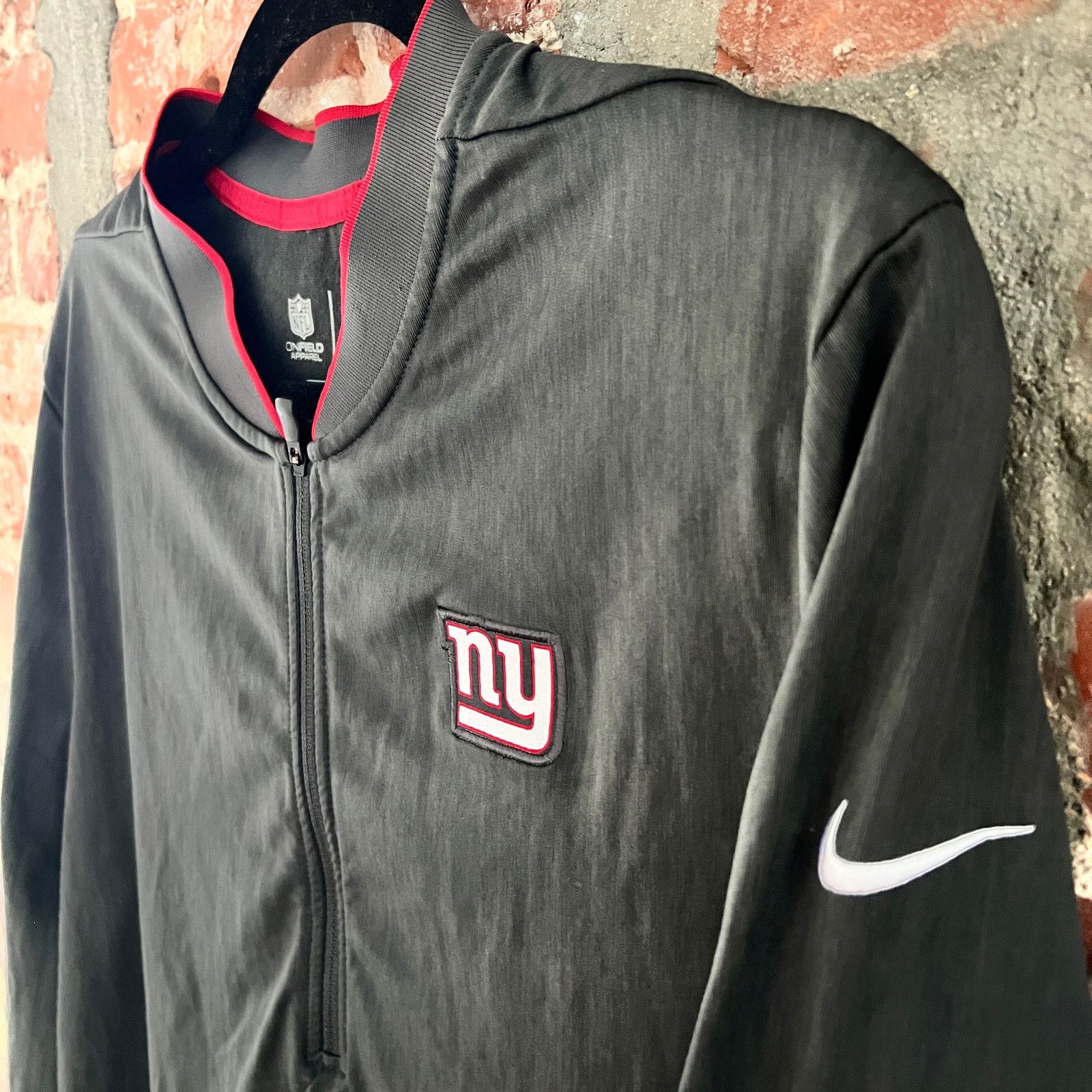 Nike NY Giants NFL Nike OnField 1/4 Zip Gray Jacket M 20x28 Size US M / EU 48-50 / 2 - 3 Thumbnail