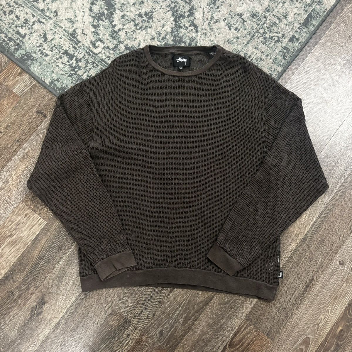 Stussy Stussy cotton mesh knit sweater | Grailed