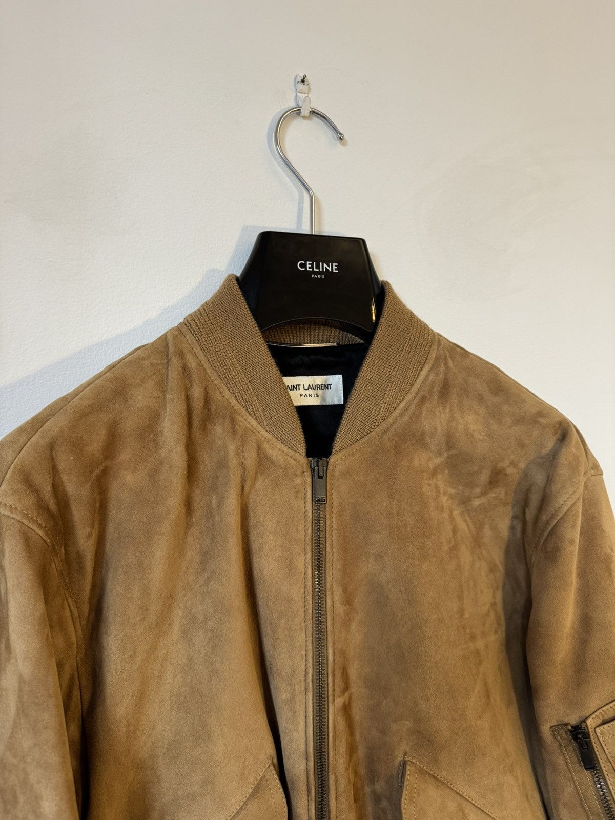 Saint Laurent Paris Saint Laurent Suede Bomber Jacket Size US M / EU 48-50 / 2 - 2 Thumbnail