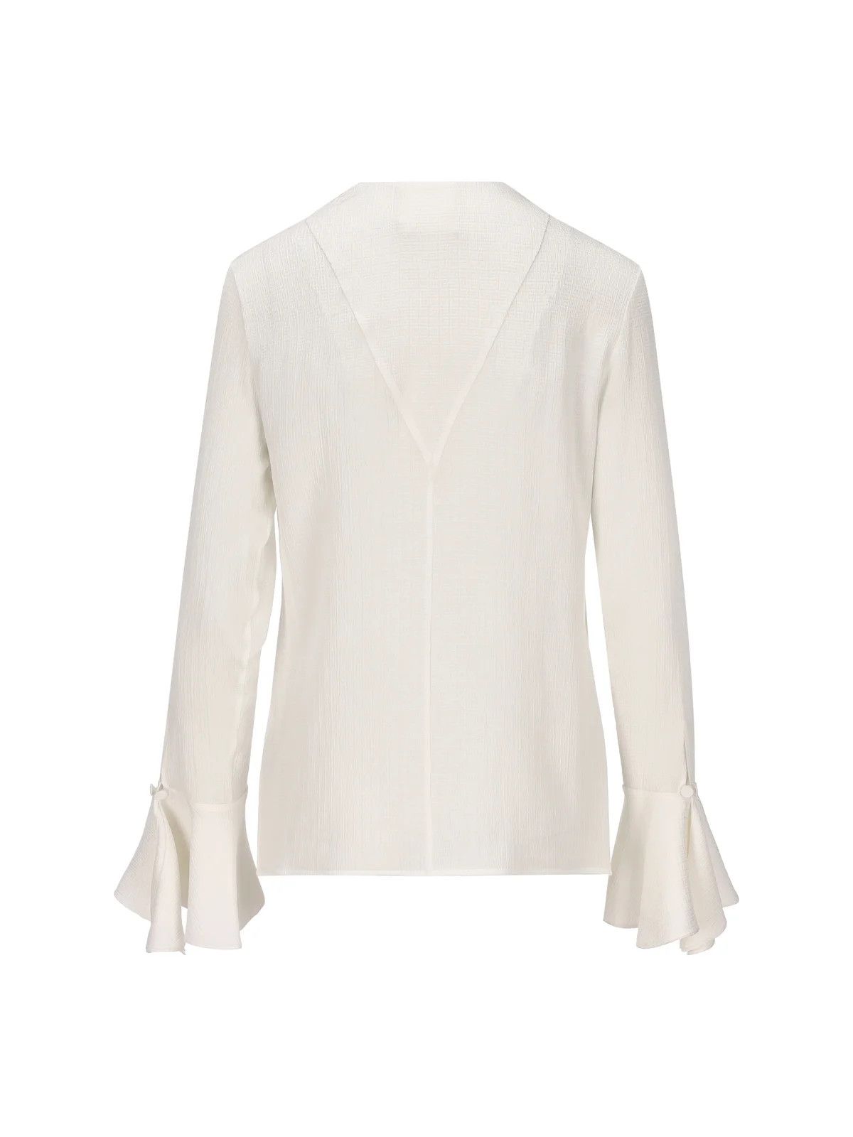 Givenchy o1w1db10325 Ruffles Blouse in White Size M / US 6-8 / IT 42-44 - 2 Thumbnail