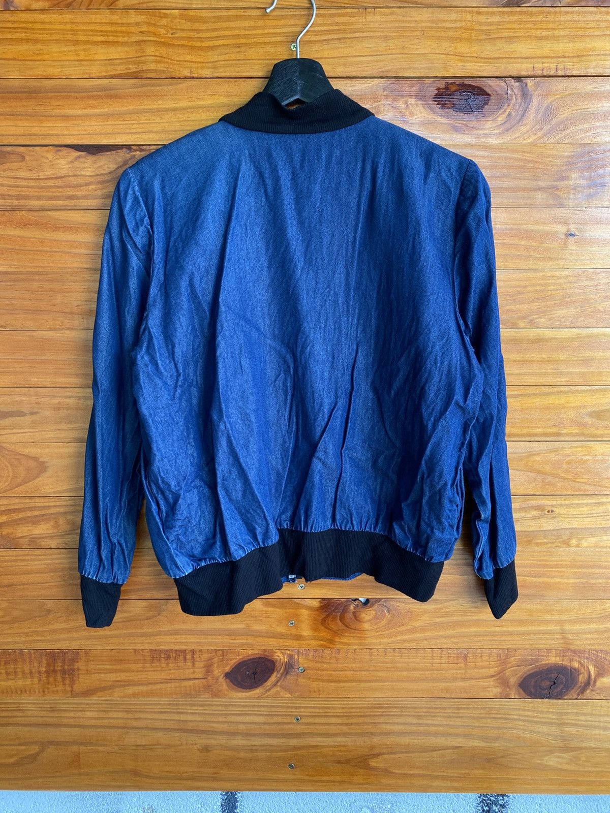 Anna Sui Vintage Anna Sui Blue Denim Jacket Black Lace Appliqué Size M / US 6-8 / IT 42-44 - 7 Thumbnail