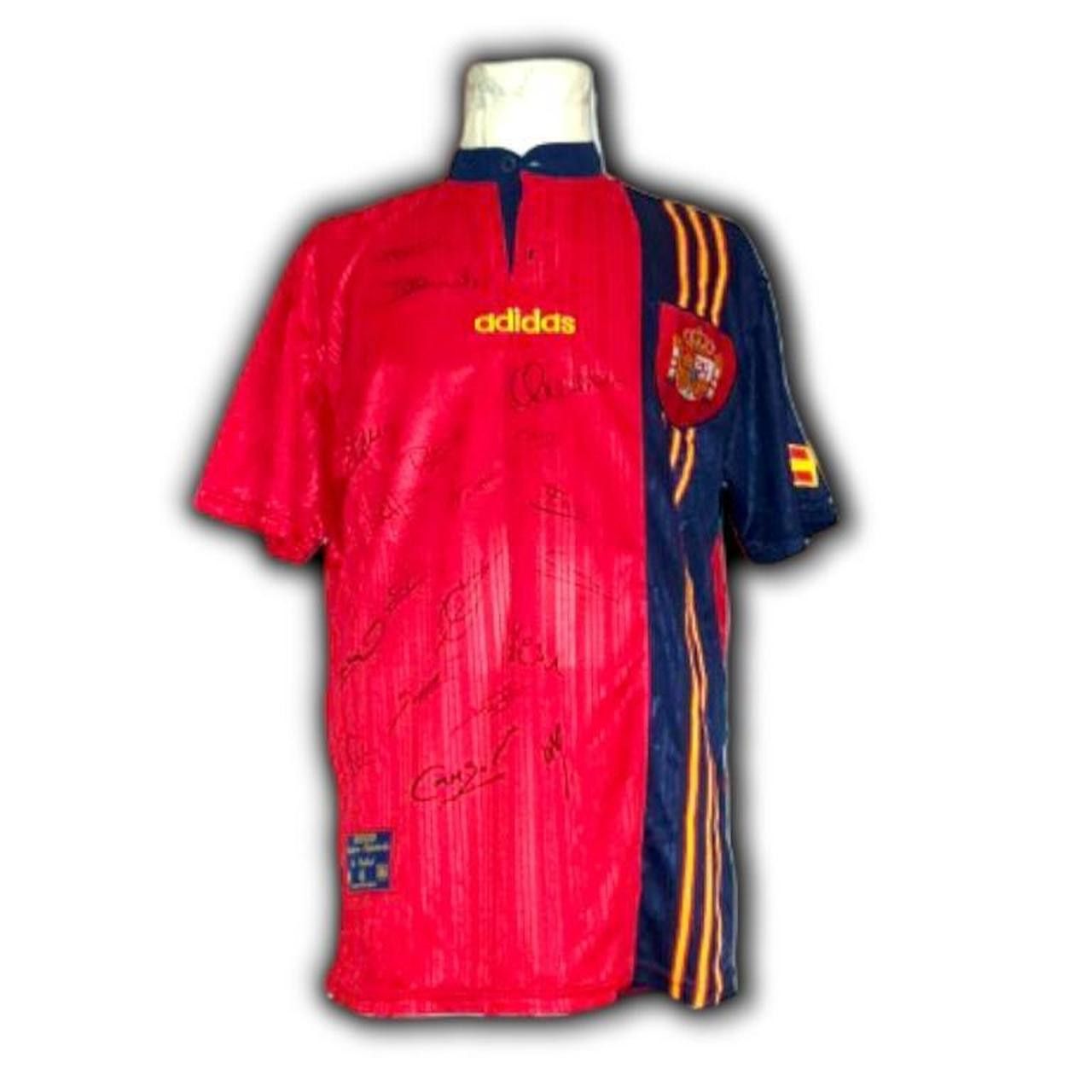 Adidas Spain 1996 1997 Euro Home Shirt Jersey international Size US L / EU 52-54 / 3 - 3 Thumbnail
