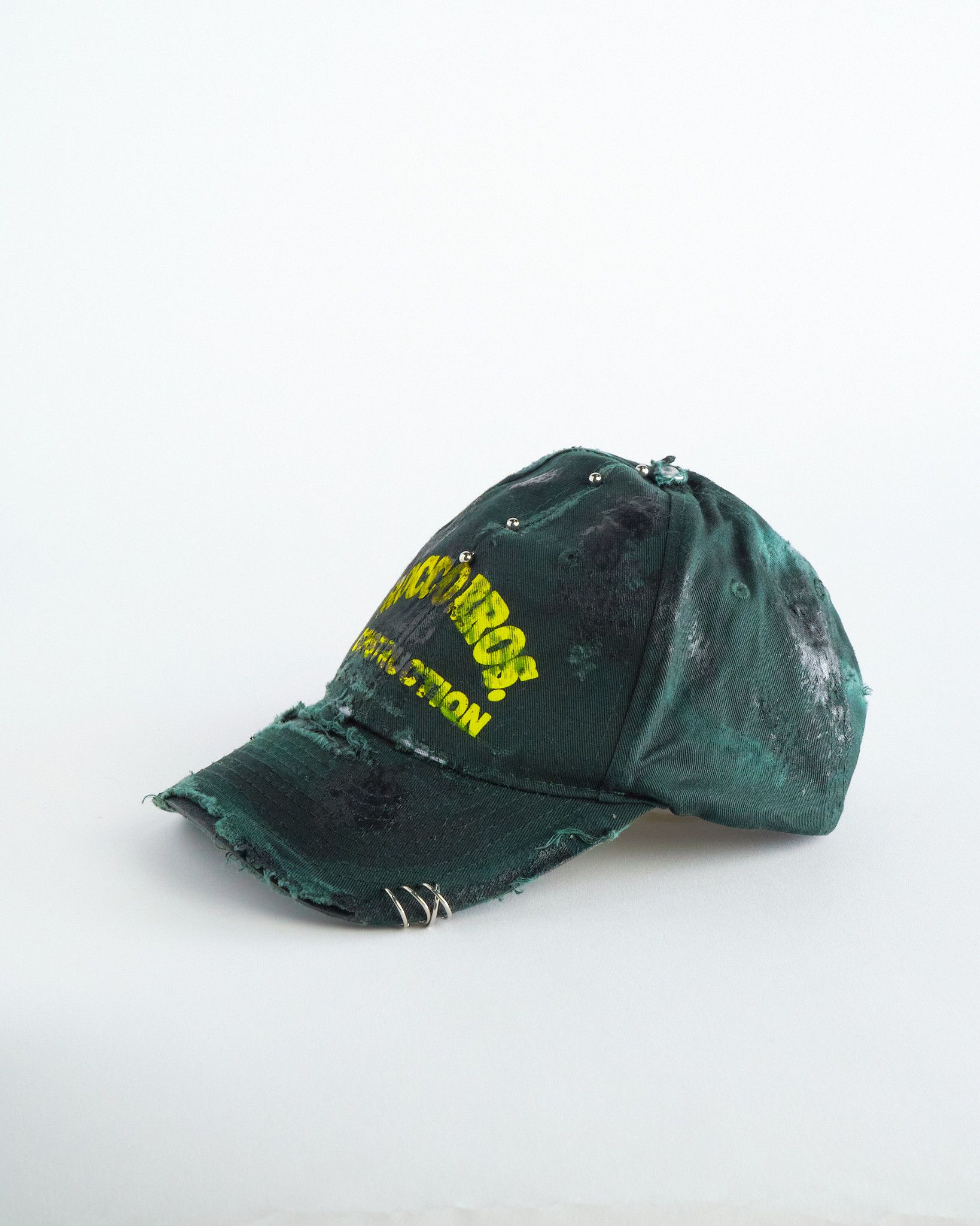 Vintage ASTROBOI* 'Rocco Bros' Green Pierced Construction Hat Size ONE SIZE - 3 Thumbnail