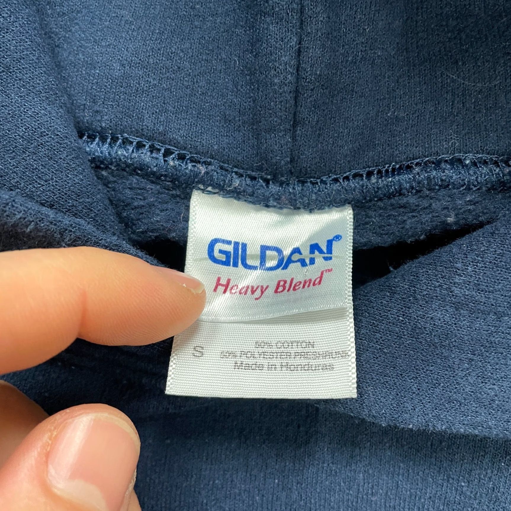 Gildan Gildan Heavy Blend Hoodie Pullover Sweatshirt Unisex Small Blue Graphic Fleece Size US S / EU 44-46 / 1 - 5 Thumbnail