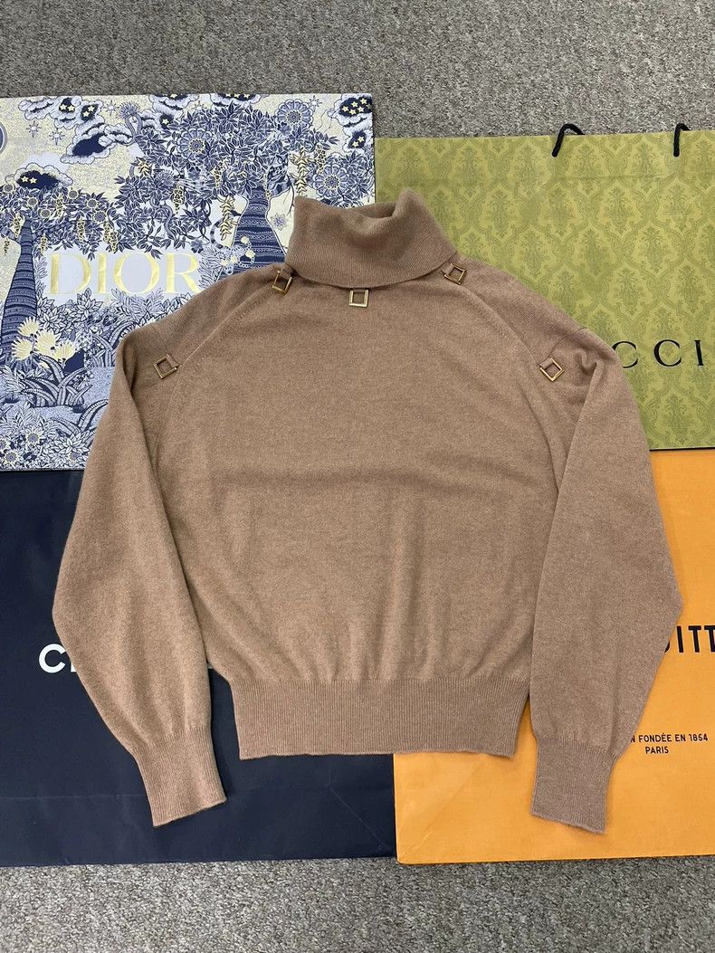 Louis Vuitton LV Beige Cashmere Turtleneck Sweater Size US XS / EU 42 / 0 - 1 Thumbnail