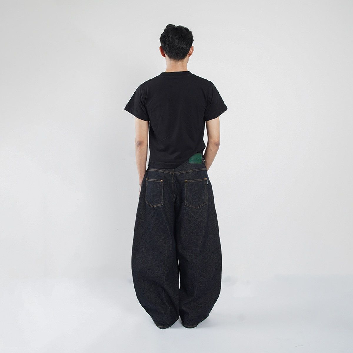 Designer × Japanese Brand Wide Raw Baggy Denim 13.5oz NEW Size US 32 / EU 48 - 4 Thumbnail