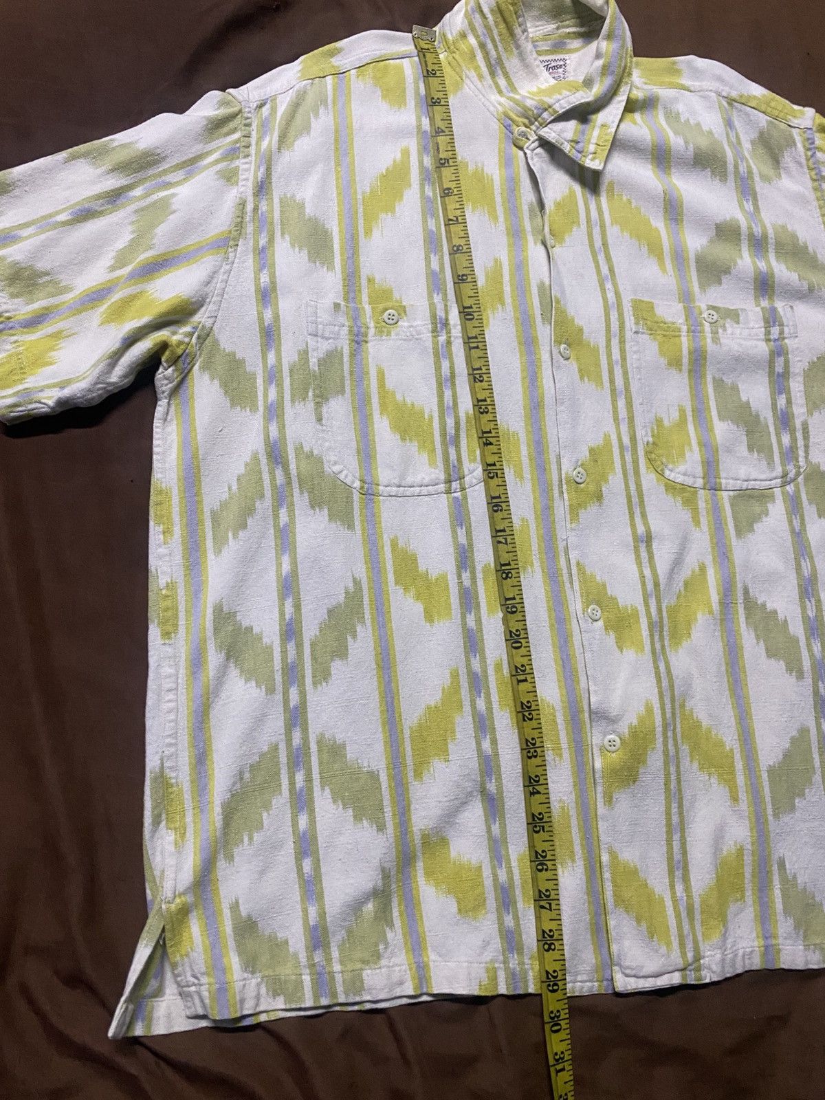 Japanese Brand Vintage Macba Tros Aztec Style Open Collar Shirts Size US L / EU 52-54 / 3 - 8 Thumbnail