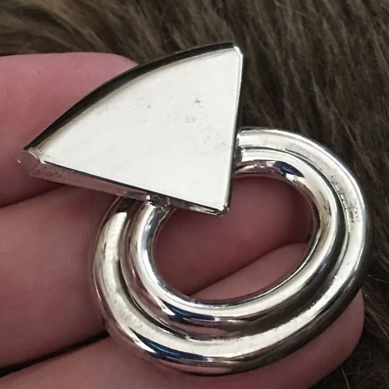 Vintage Vintage silver tone statement pierced earrings Size ONE SIZE - 3 Thumbnail