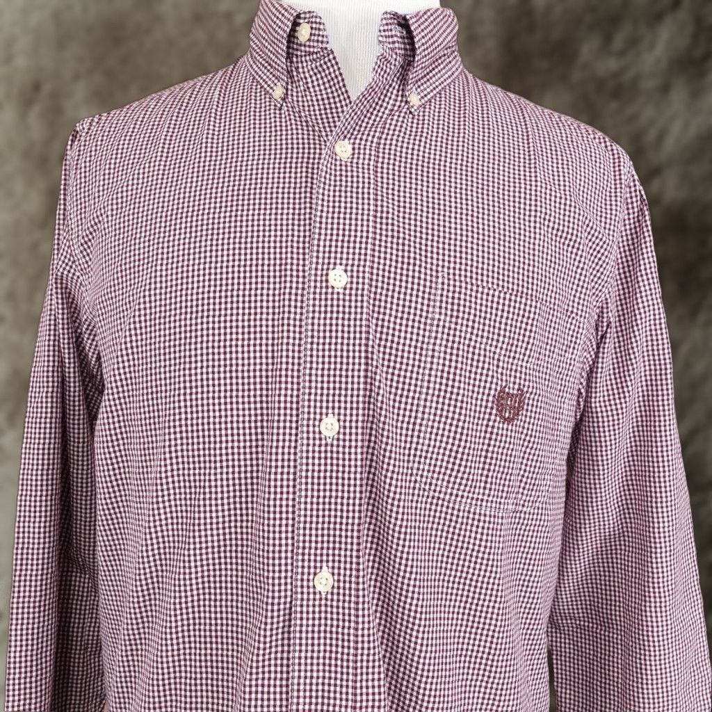 Chaps Chaps Shirt Mens Medium Red Check Long Sleeve Button Down Easy Care Casual Size US M / EU 48-50 / 2 - 1 Thumbnail