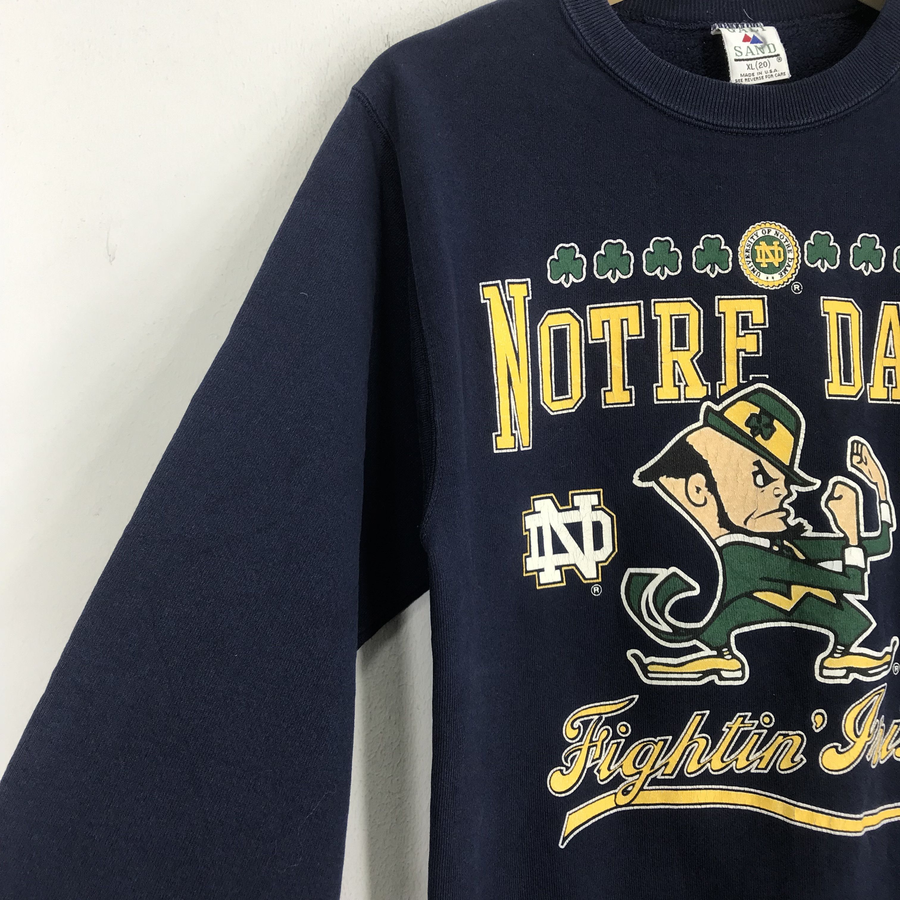 Japanese Brand Vintage 90s Notre Dame Sweatshirt - 56 Size US S / EU 44-46 / 1 - 6 Thumbnail