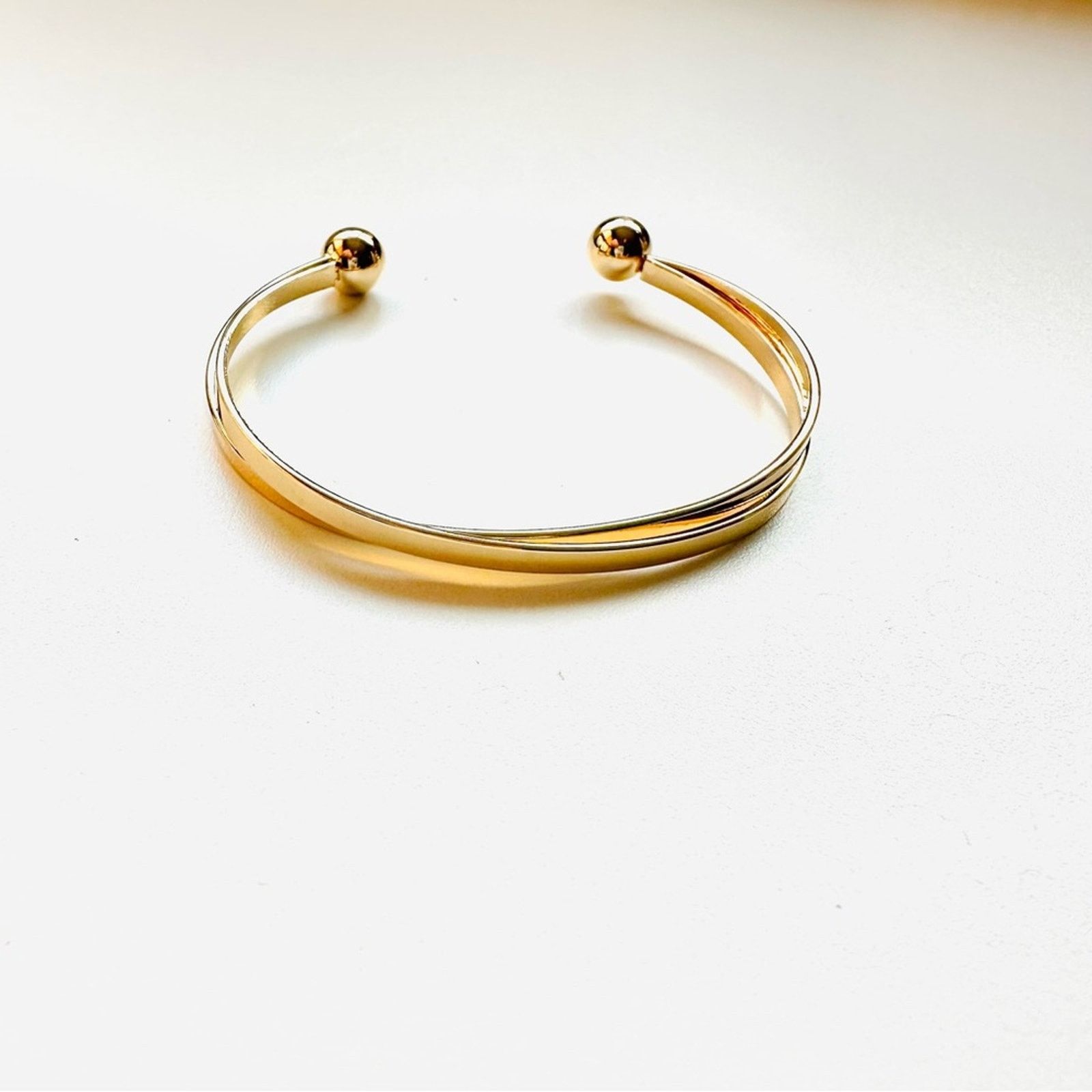 Nordstrom NEW NORDSTROM Duo Double Slim Band Bracelet Bangle Cuff Size ONE SIZE - 4 Thumbnail