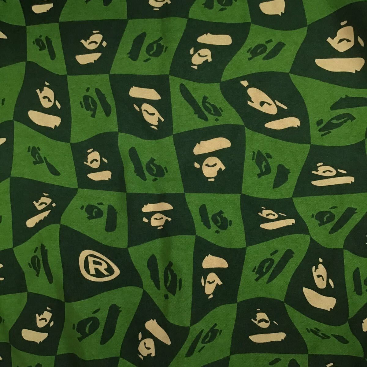BAPE FACE logo shark full zip hoodie green a bathing ape