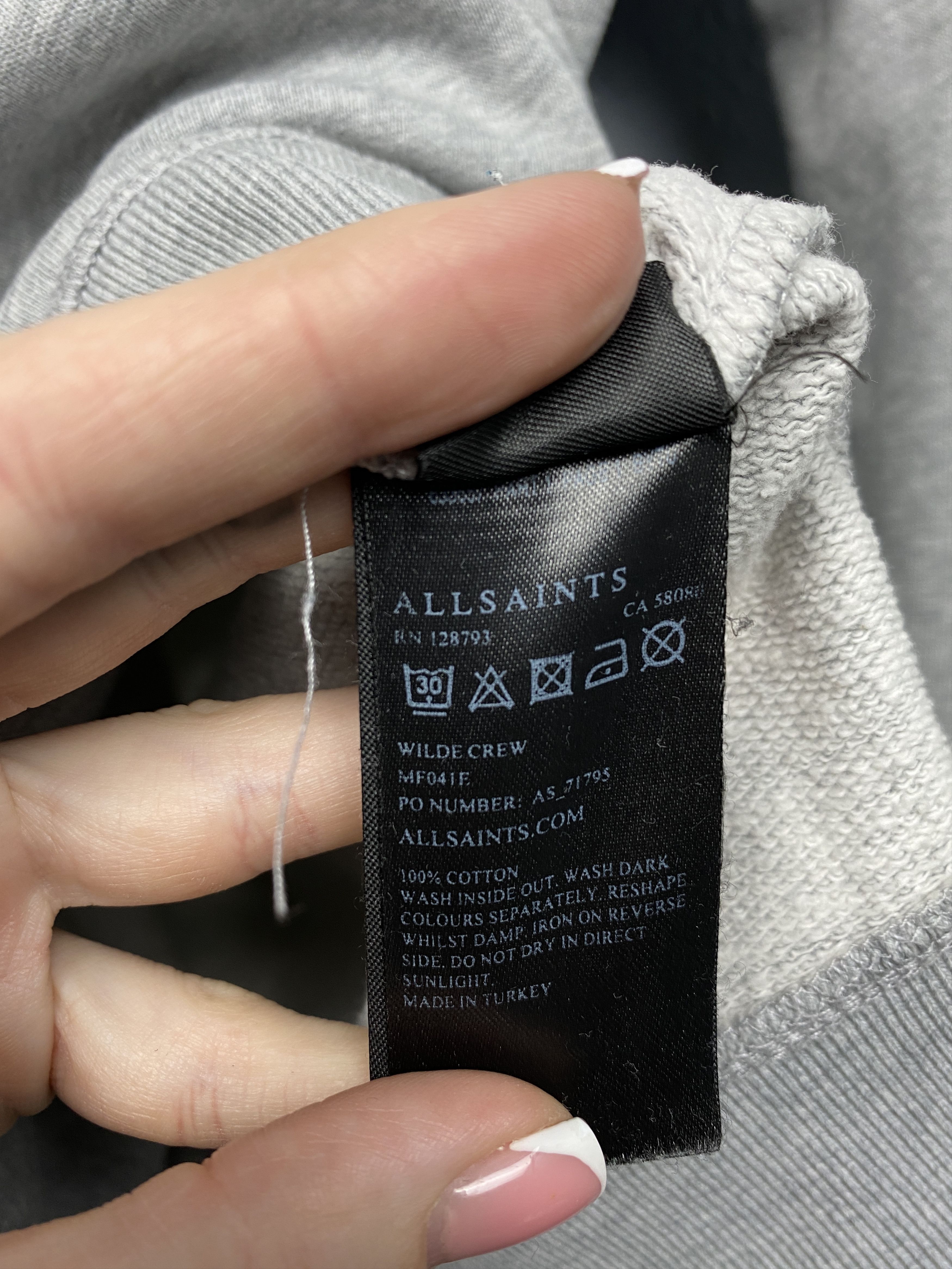 Allsaints Allsaints Vintage Mens Wilde Crew Neck Sweatshirt Y2K Size US S / EU 44-46 / 1 - 5 Thumbnail