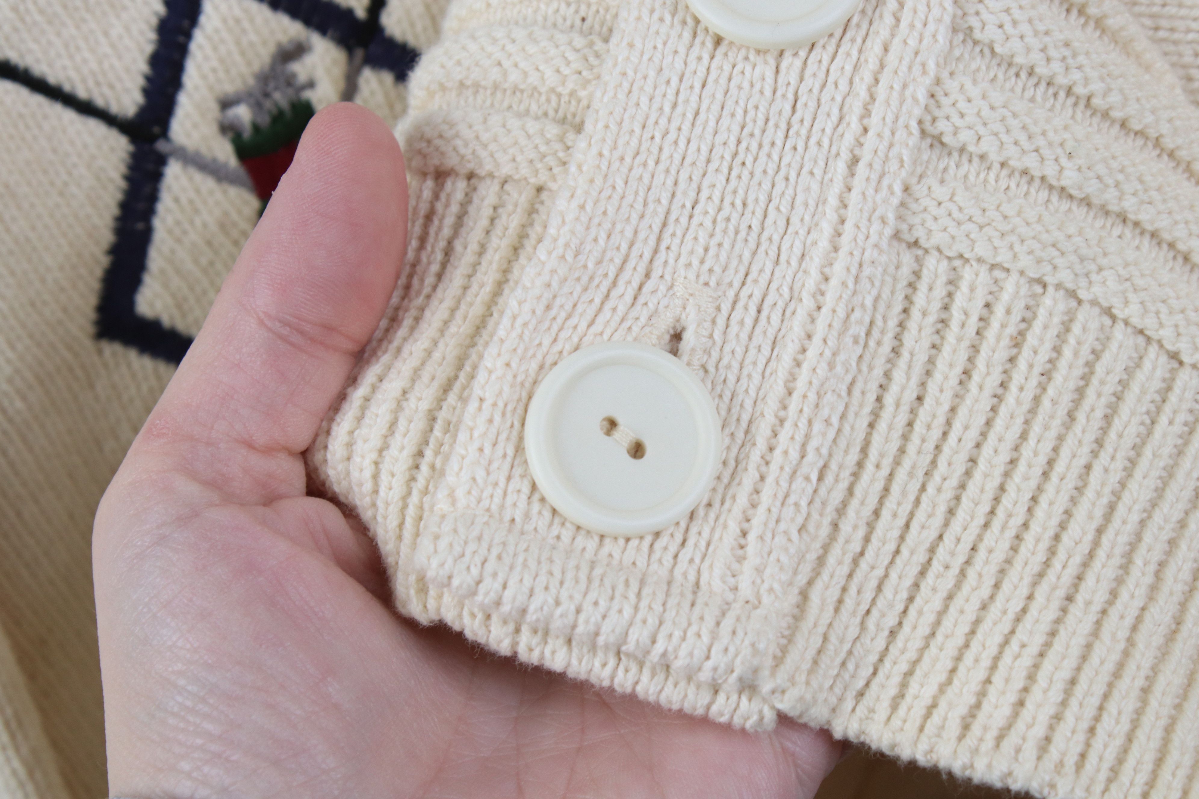 Vintage Vintage 90s Streetwear Cotton Knit Cardigan Sweater USA Size US XL / EU 56 / 4 - 5 Thumbnail