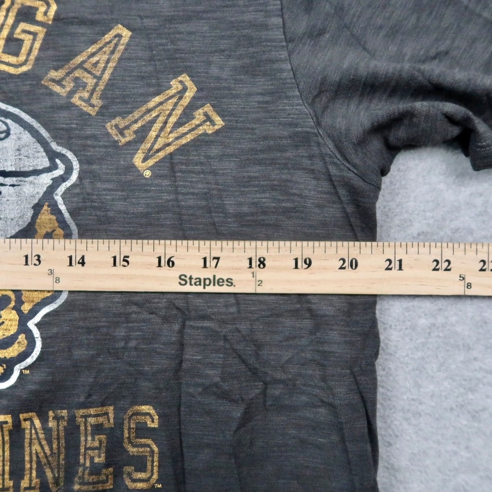 47 47 Brand Michigan Wolverines T-Shirt Mens Medium M Gray Mascot Graphic Size US M / EU 48-50 / 2 - 6 Thumbnail