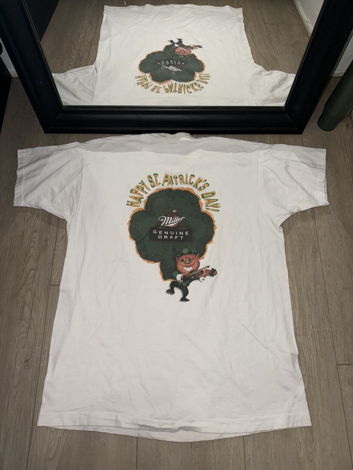 Marlboro × Vintage Vintage / Y2K St Patrick’s Day Miller Genuine Daft Shirt Size US XL / EU 56 / 4 - 2 Thumbnail