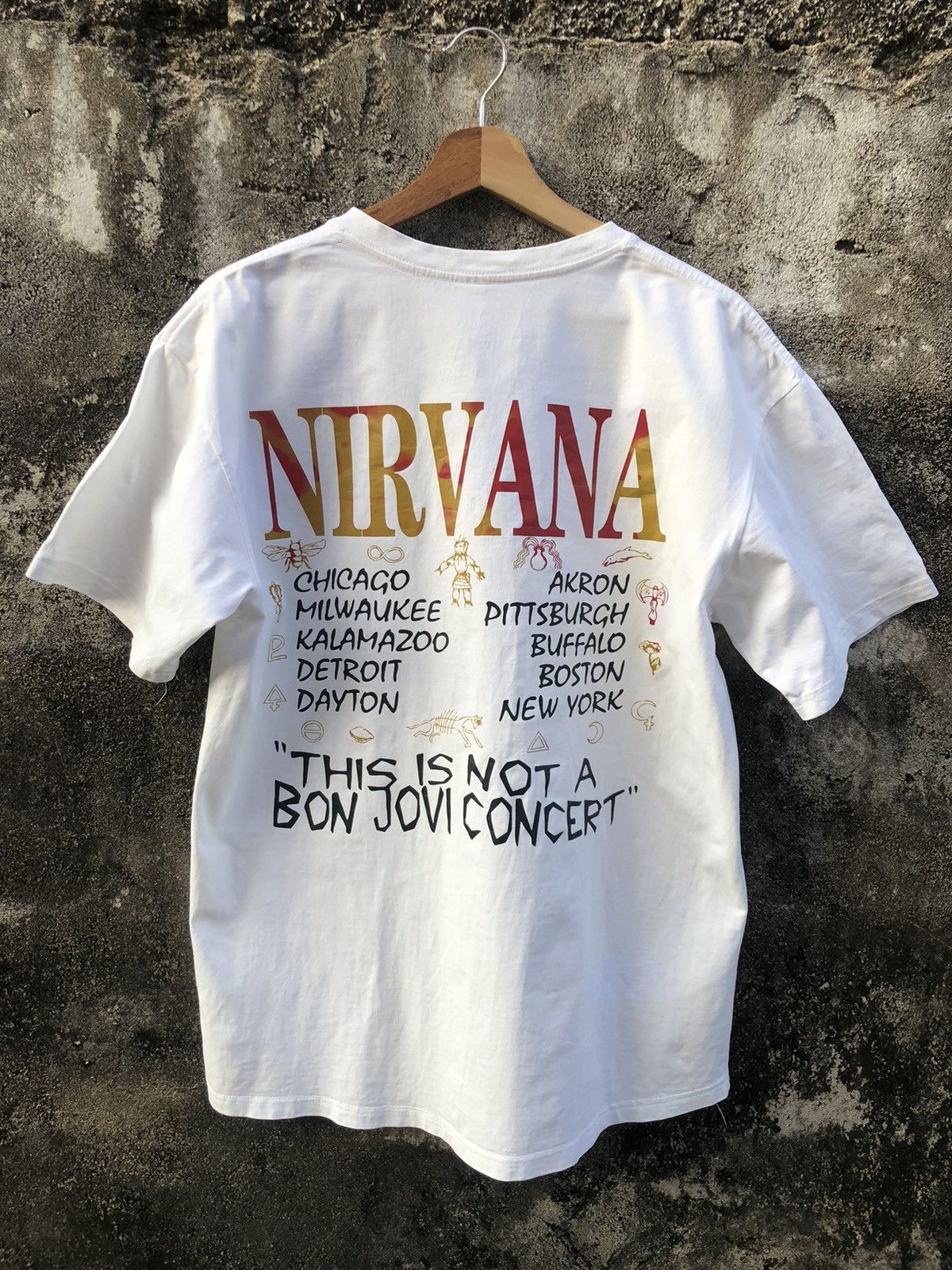 Band Tees × Nirvana × Vintage Nirvana "This Is Not A Bon Jovi" Tshirt Size US L / EU 52-54 / 3 - 1 Thumbnail
