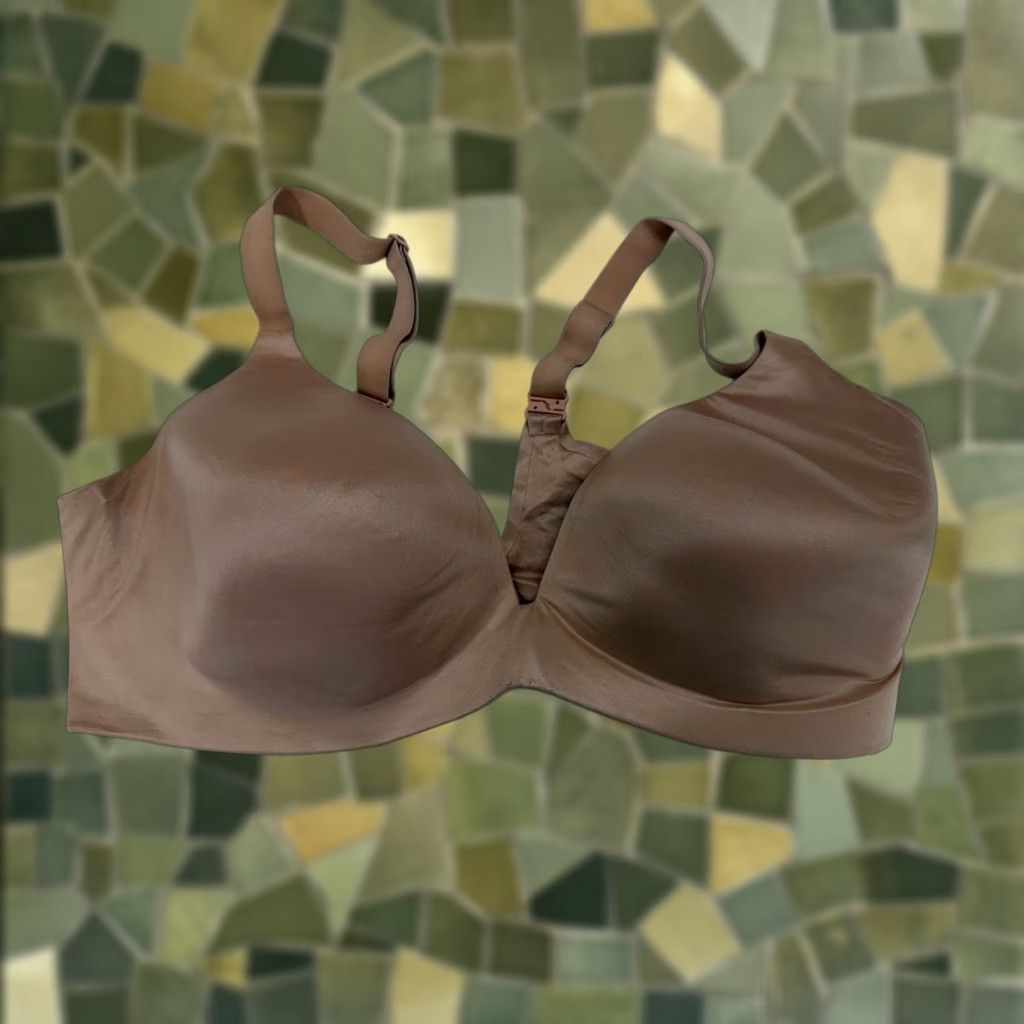 Victoria's Secret Victoria's Secret Womens Bra 38D Lined Padded Wireless Semi Demi Tan Bra Shirt T-Shirt Ladies Wax Brown 90s? Size ONE SIZE - 1 Thumbnail