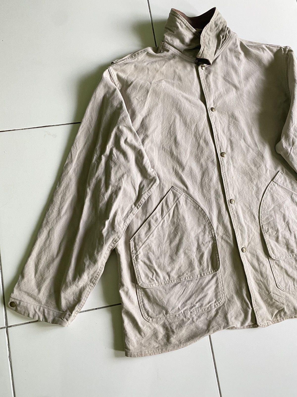 Woolrich Woolen Mills Vintage Wolrich Wooden Nickel Indigo Cream Jacket Size US XXL / EU 58 / 5 - 3 Thumbnail