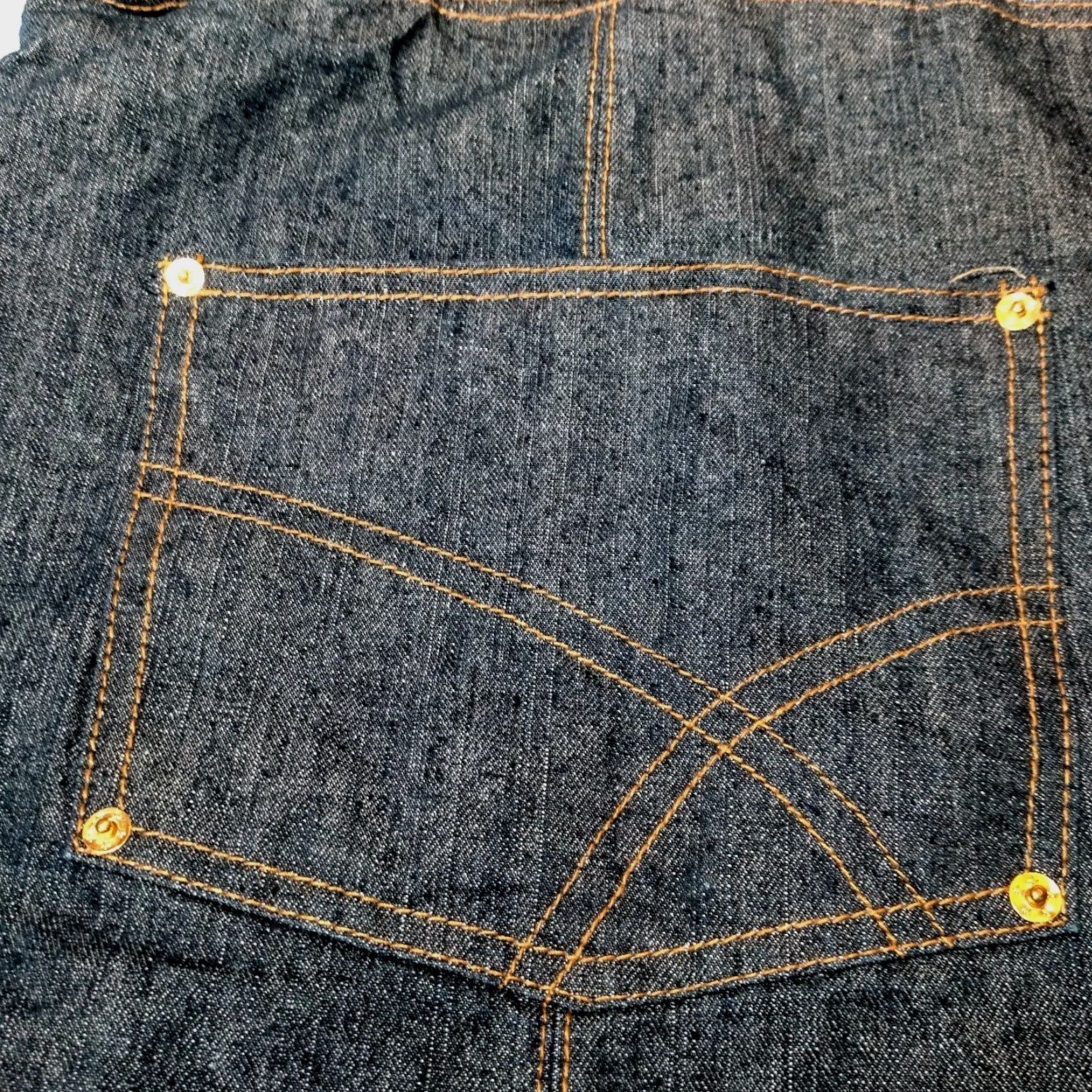 Market Blue Jean Denim Tote Bag Dark Wash Cotton Shopping Market Classic Retro Indigo Size 32" / US 10 / IT 46 - 6 Thumbnail