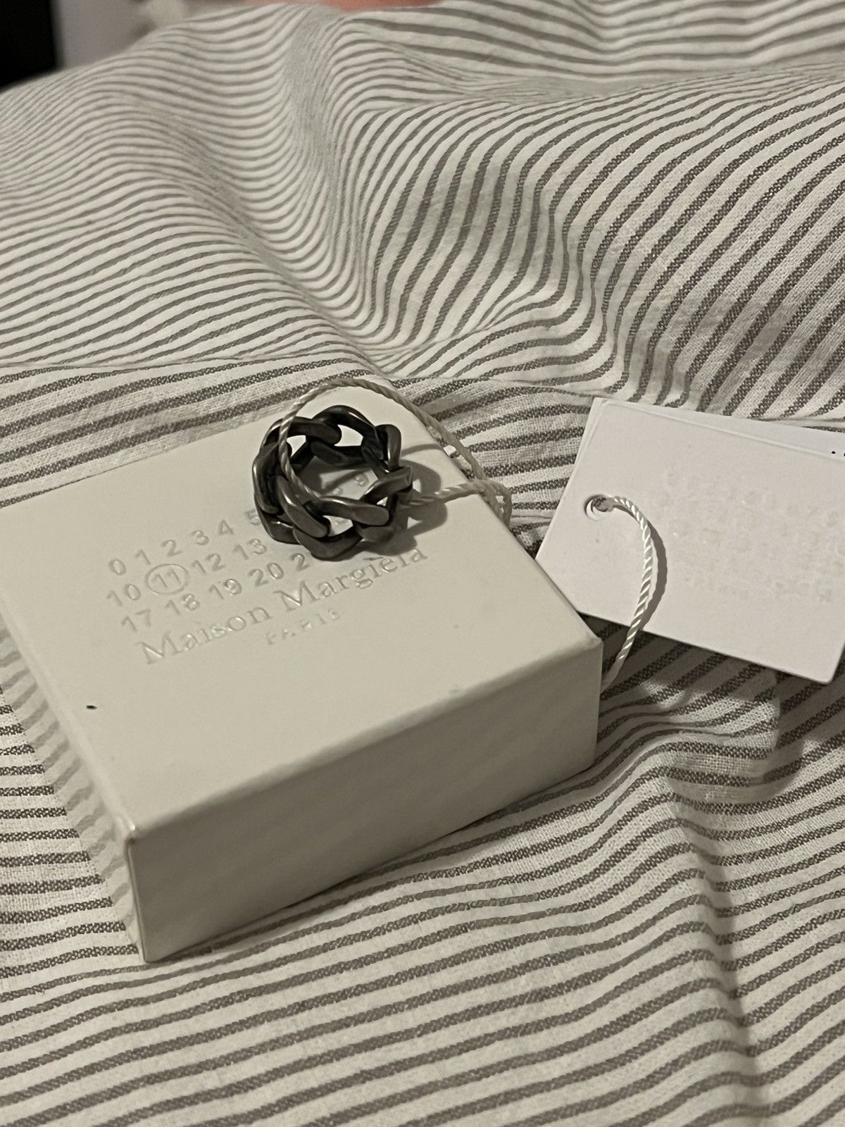 Maison Margiela Maison Margiela Silver Chain Link Ring Size ONE SIZE - 2 Thumbnail