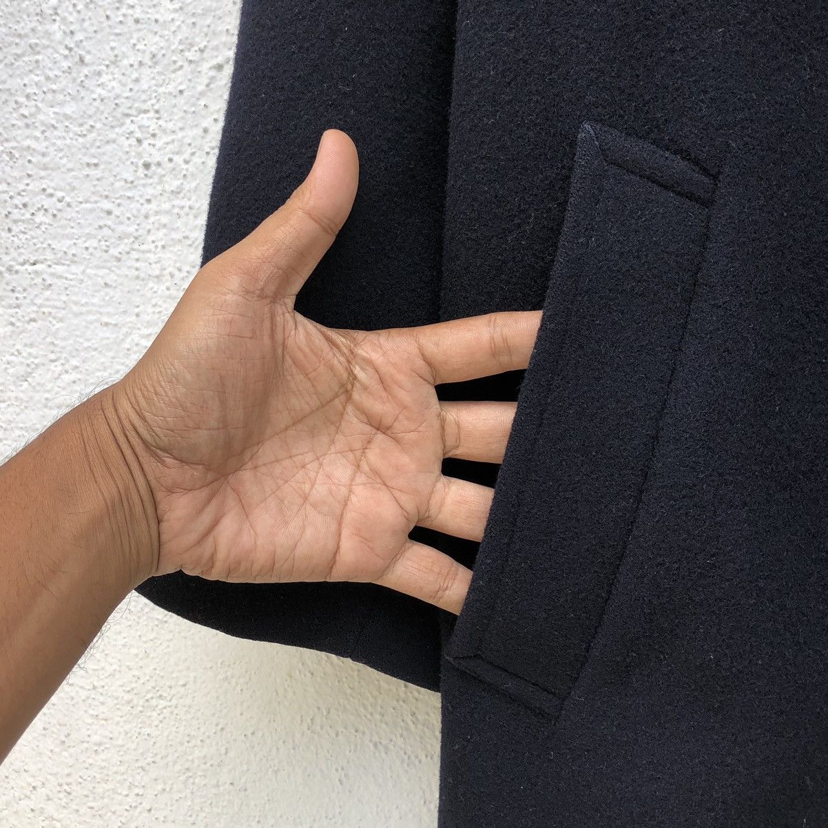 Vintage Comme des Garcons Wool Duffle Navy Blue Coat