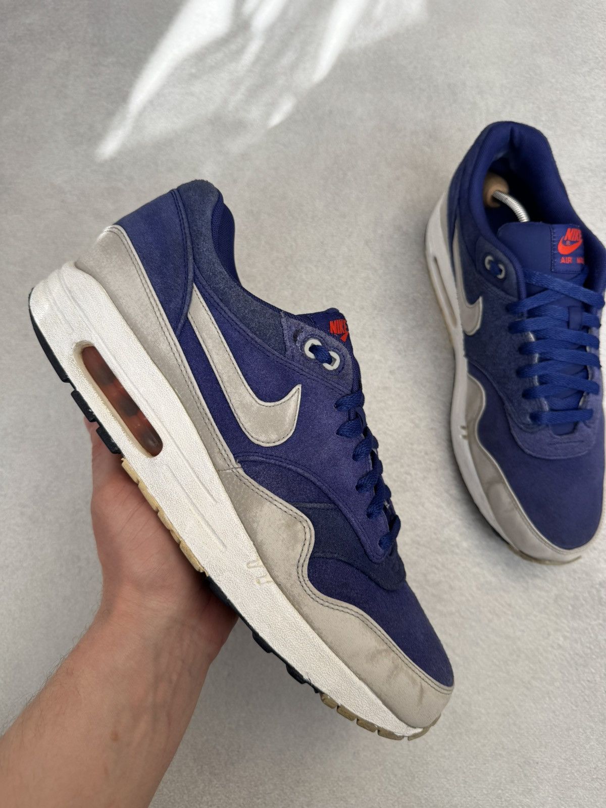 Nike Nike Air Max 1 Premium Deep Royal Granite US12 512033-408 Size US 12 / EU 45 - 5 Thumbnail