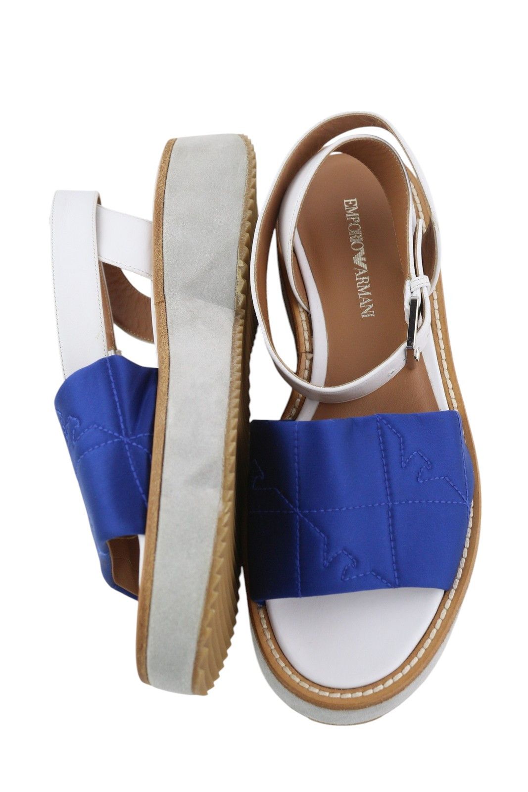 Emporio Armani X3U092 EU37 Blue White Platform 84788 Size US 6 / IT 36 - 5 Thumbnail