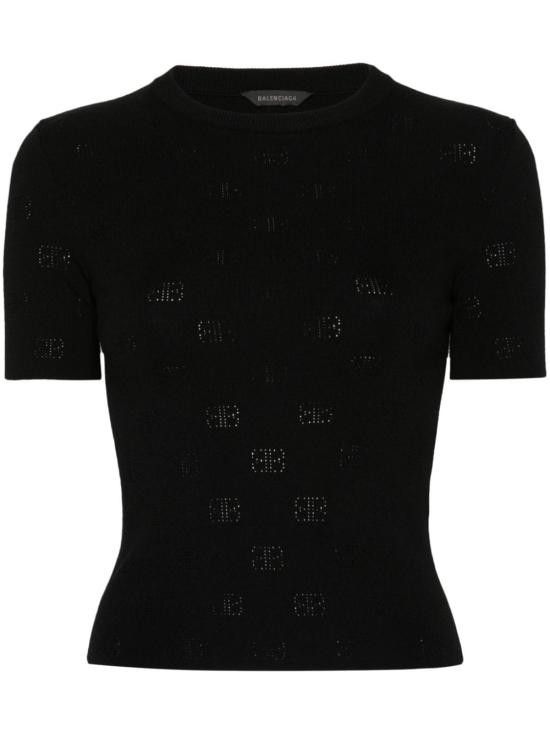 Balenciaga BALENCIAGA Women Sweater 793612 T52151000 Black Size L / US 10 / IT 46 - 1 Thumbnail