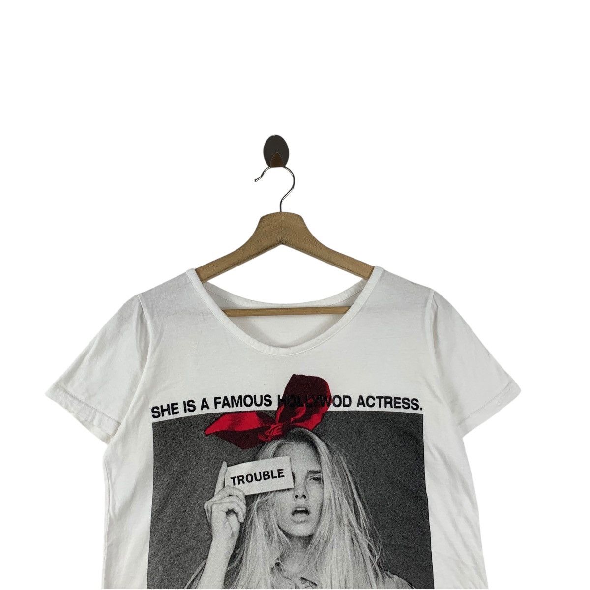 Vintage FOTOFOLIO ANDREJA PEJIC Hollywood Photograph Tee Shirt Size S / US 4 / IT 40 - 2 Thumbnail