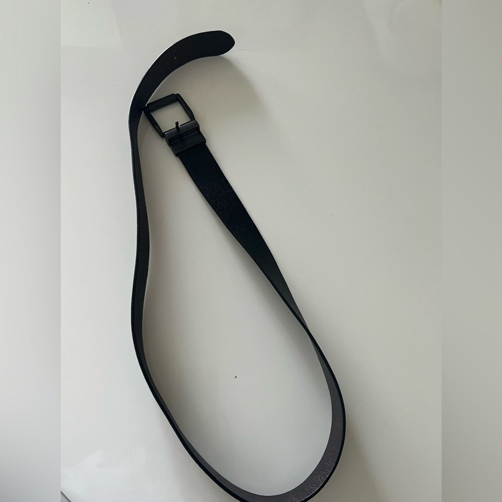 Vintage Black Men Leather Formal Belt Size 42 Size ONE SIZE - 6 Thumbnail