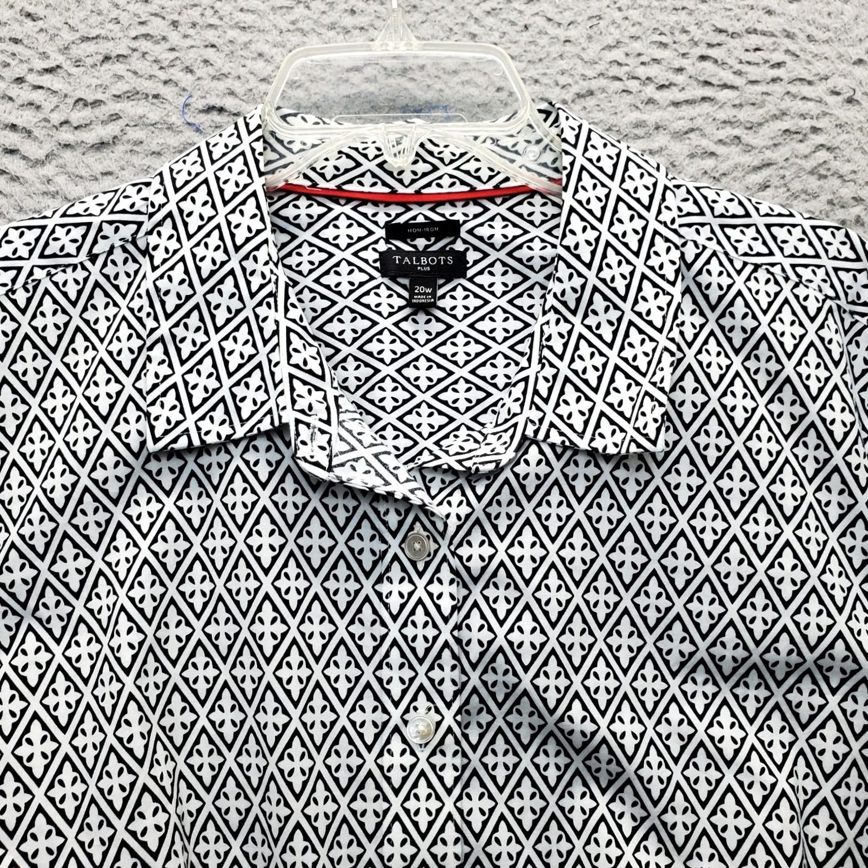 Talbots Talbots Shirt Womens 20W Multicolor Geometric Non-Iron Long Sleeve Collared Button Up Mens? Size 3XL / US 20-22 - 5 Thumbnail
