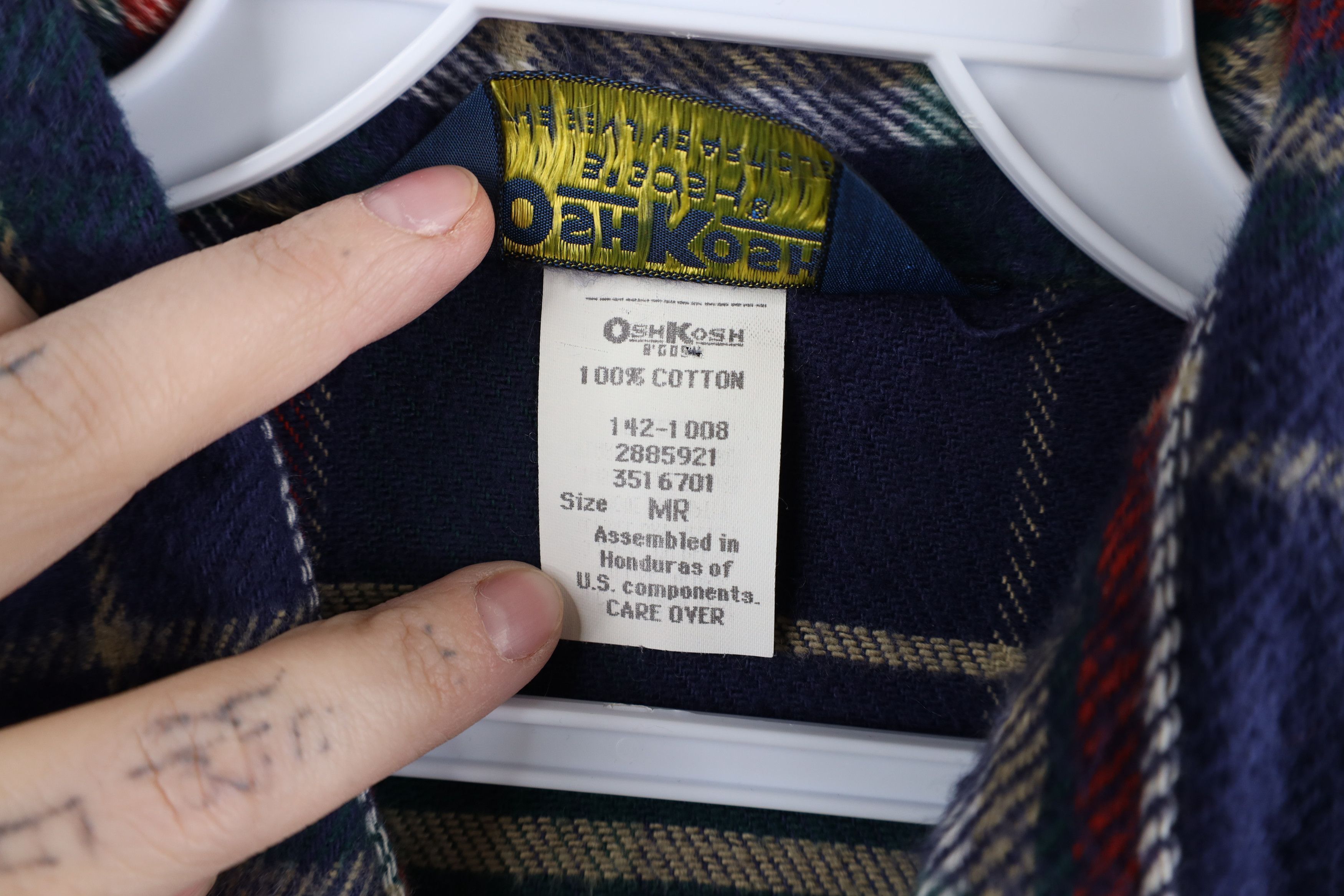 Vintage Vintage 90s OshKosh B'Gosh Heavyweight Flannel Button Shirt Size US M / EU 48-50 / 2 - 7 Thumbnail