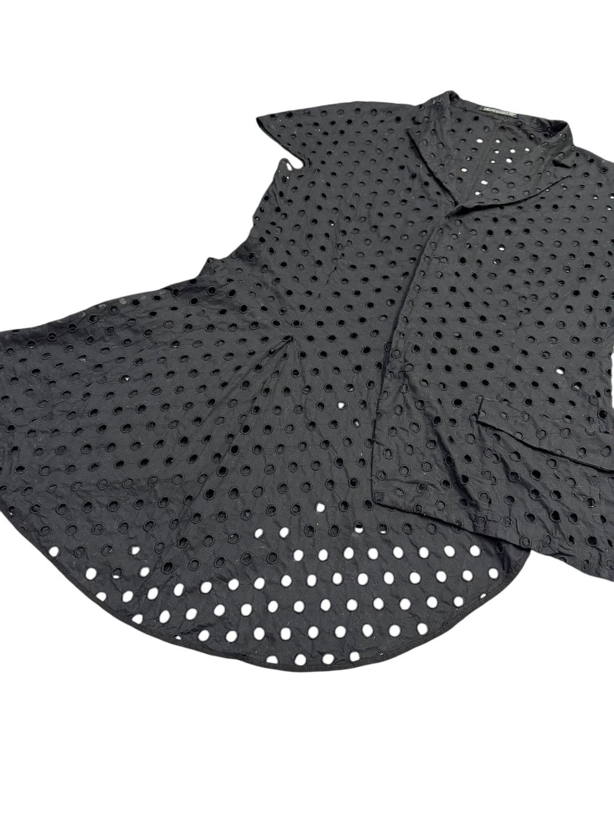 Yohji Yamamoto Yohji Yamamoto Dot Punching Asymmetric Blouse Size L / US 10 / IT 46 - 3 Thumbnail