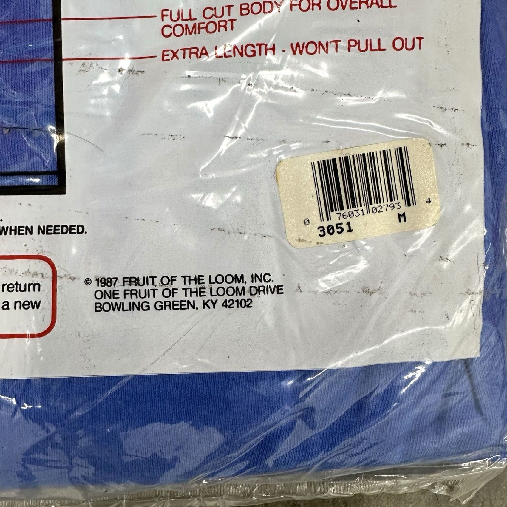 Fruit Of The Loom VINTAGE Fruit of the Loom T-Shirt Pocket Short Sleeve USA Mens Medium Royal Blue Blue Cotton NOS 80s Regular Size US M / EU 48-50 / 2 - 4 Thumbnail
