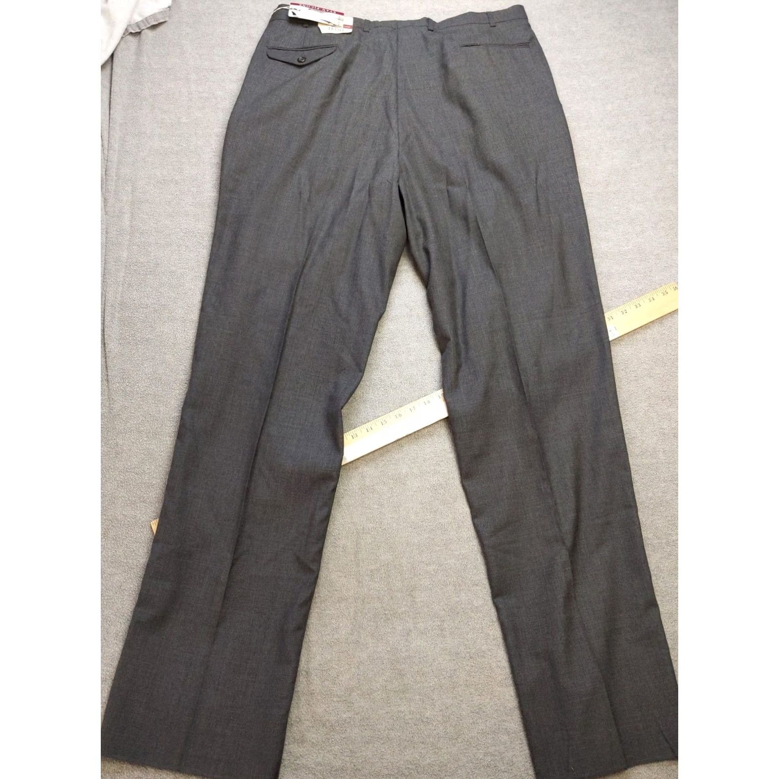 Evan Picone VINTAGE Evan-Picone Pants Mens 40 Gray 100% Worsted Wool Pleated Dress Unhemmed New Size US 40 / EU 56 - 7 Thumbnail