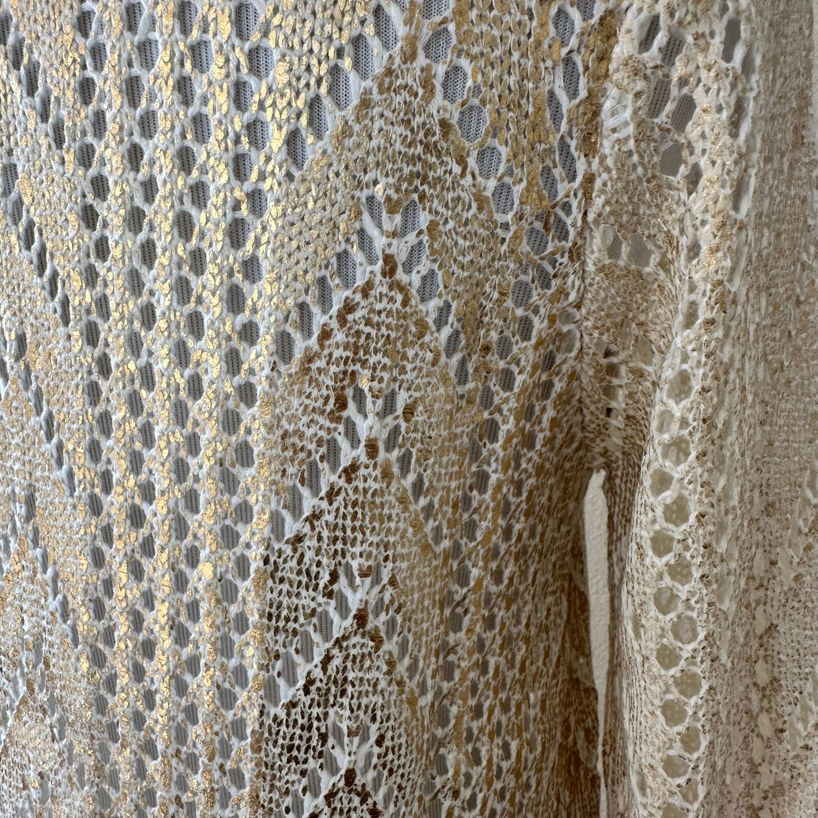 Other Gold Shimmer Women's Sweater Acrylic Cardigan Size 4-6 Size M / US 6-8 / IT 42-44 - 8 Thumbnail
