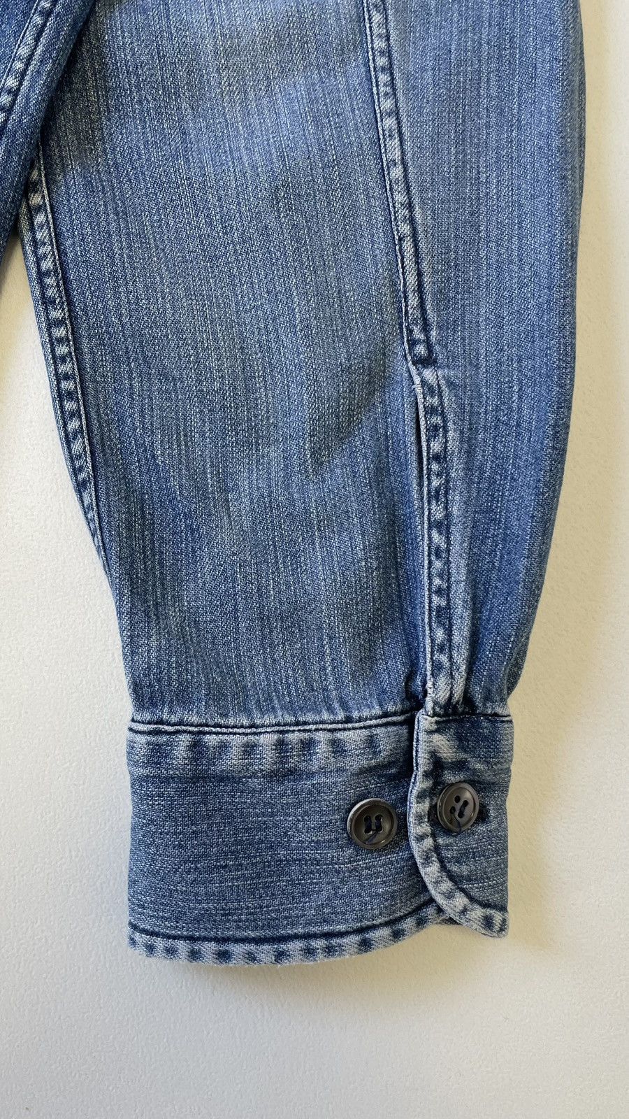 Helmut Lang 1998 Washed Blue Denim Military Shirt Size US M / EU 48-50 / 2 - 17 Thumbnail
