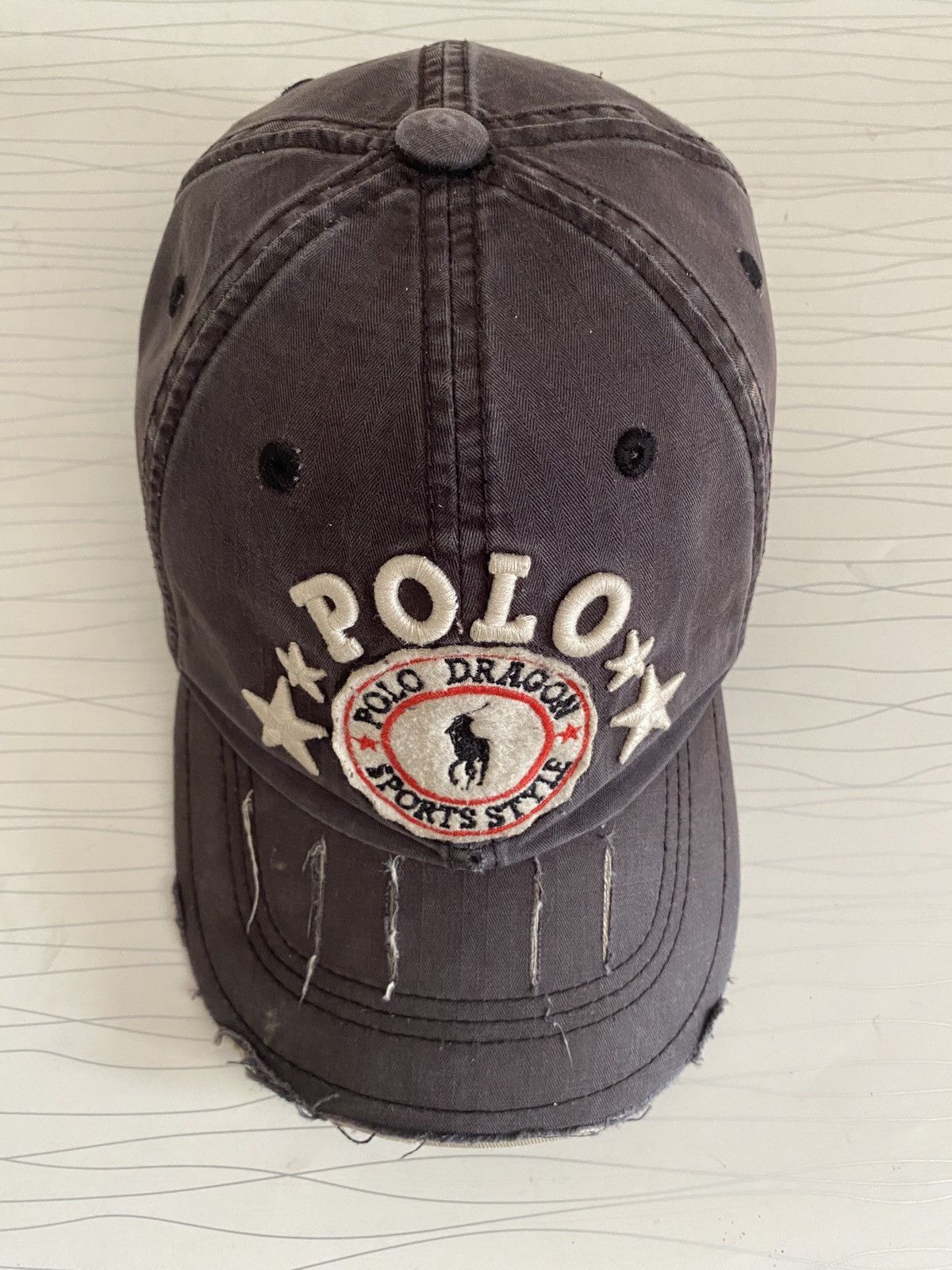 Polo Ralph Lauren Vintage Polo Ralph Lauren Polo Dragon Distressed Hats Size ONE SIZE - 5 Thumbnail