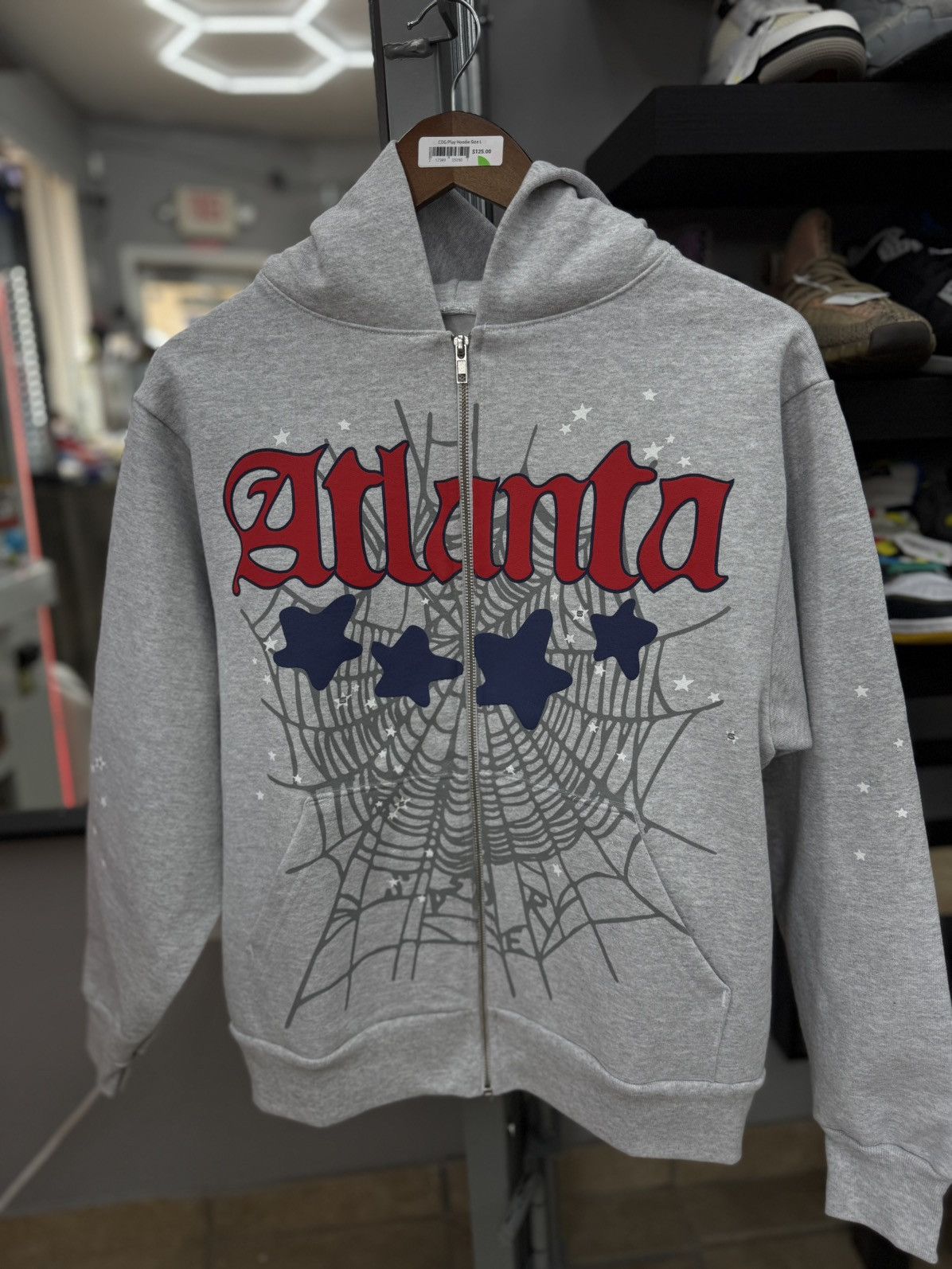 Sp5der Sp5der Worldwide Atlanta Grey Zip Hoodie Size Small (NEW) Size US S / EU 44-46 / 1 - 4 Thumbnail