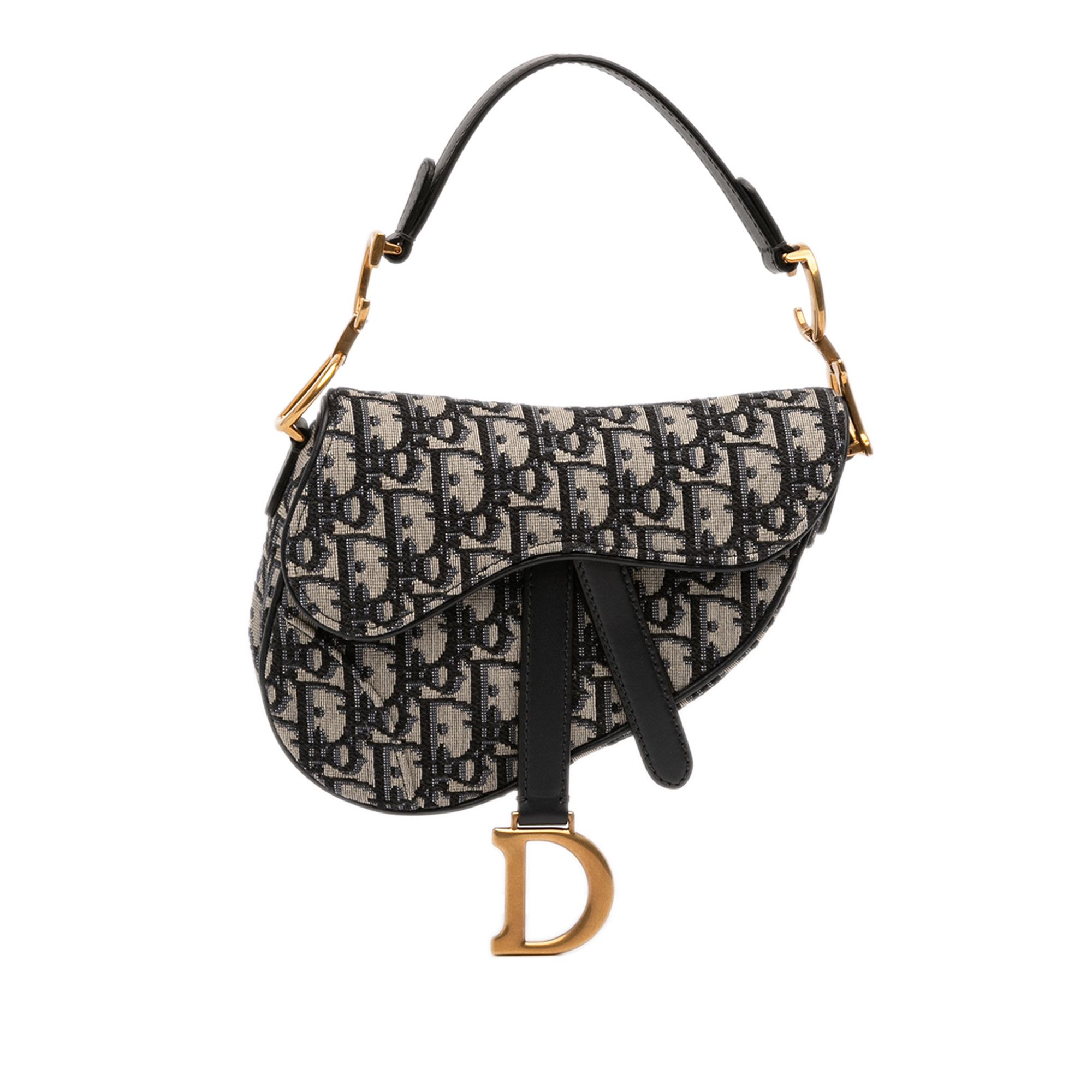 Dior Dior Mini Oblique Canvas Saddle Bag Size ONE SIZE - 1 Thumbnail