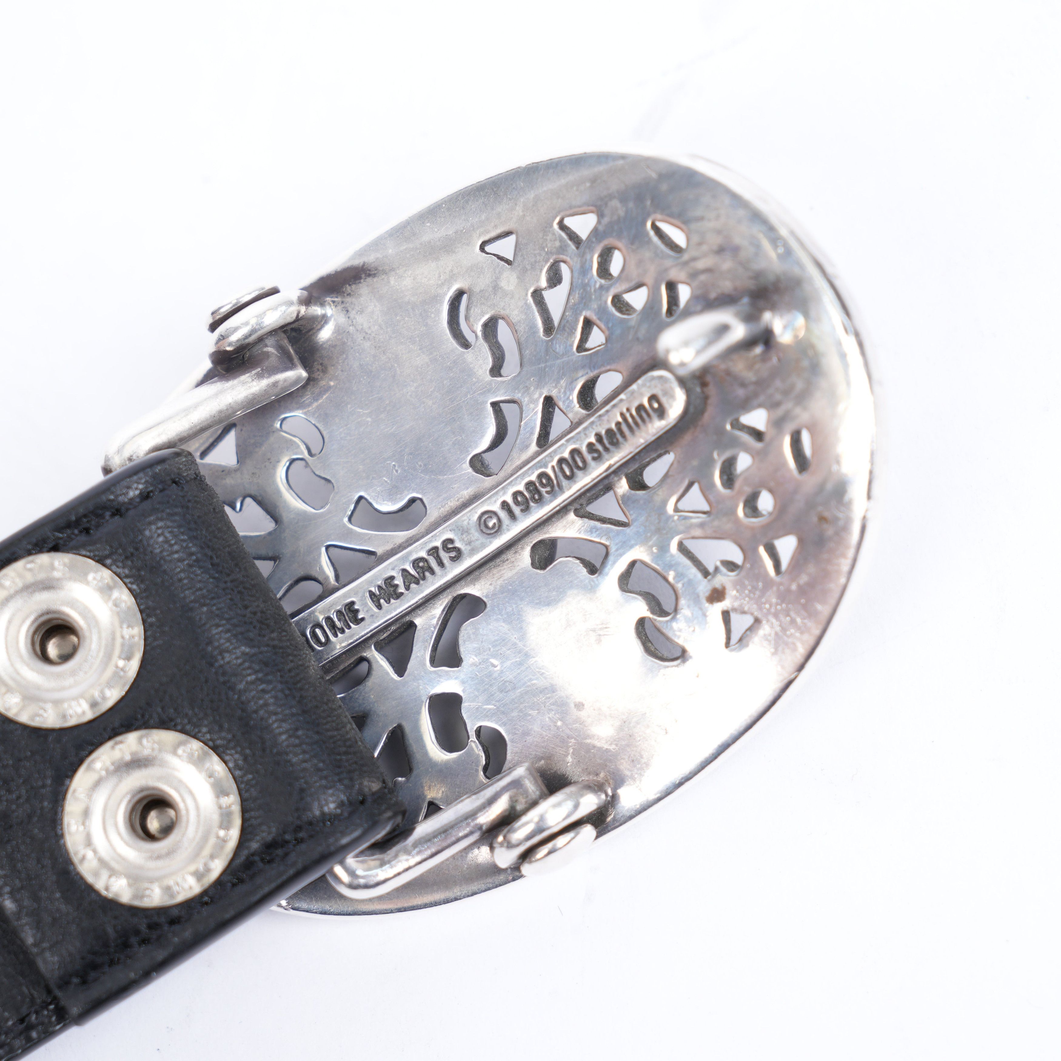 Chrome Hearts CHROME HEARTS OVAL BUCKLE WITH BLACK STRAP Size 36 - 3 Thumbnail