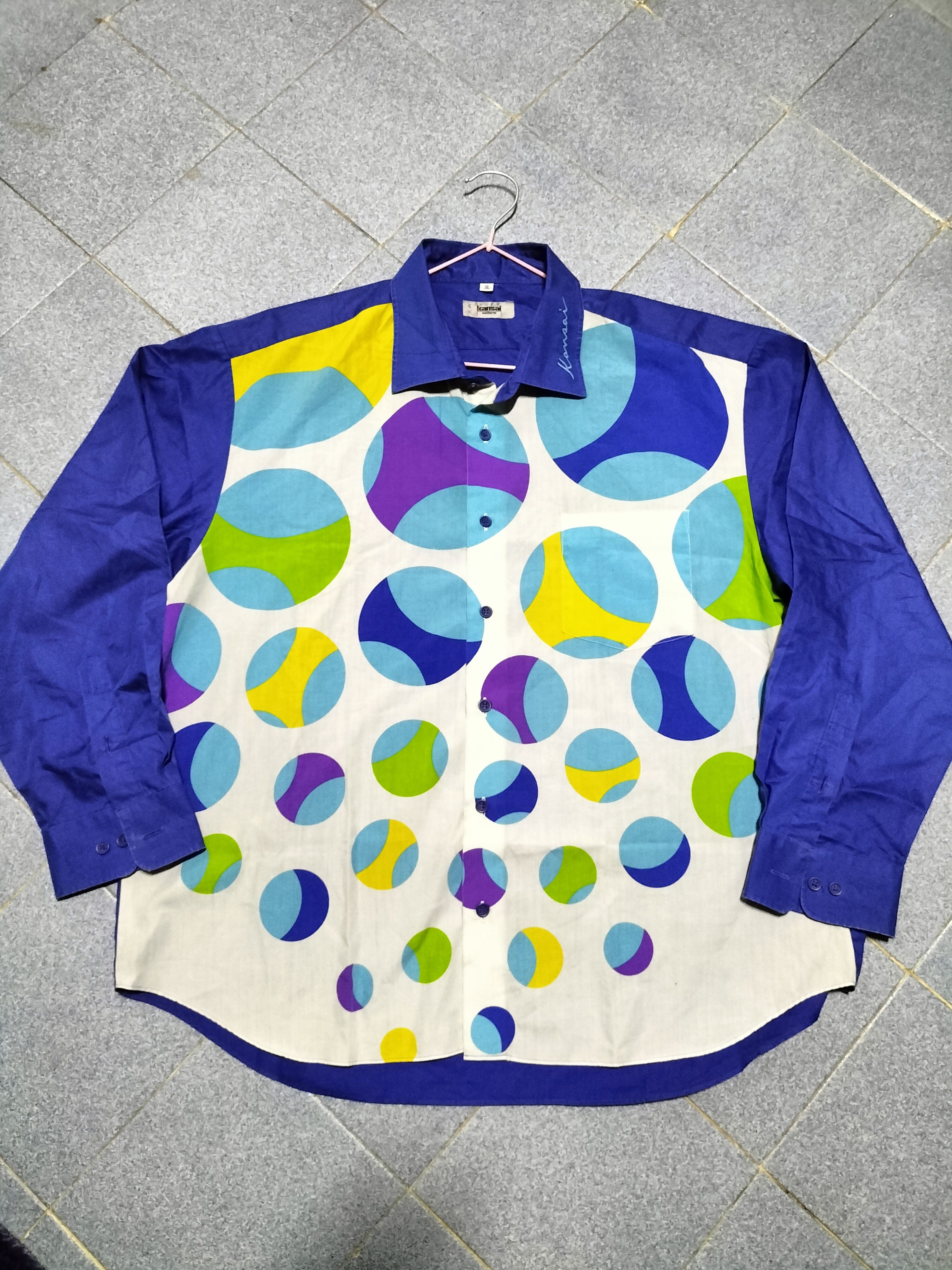 Japanese Brand Vintage Kansai Uniform Polkadot Fashion Pop Arts Size US XXL / EU 58 / 5 - 1 Thumbnail