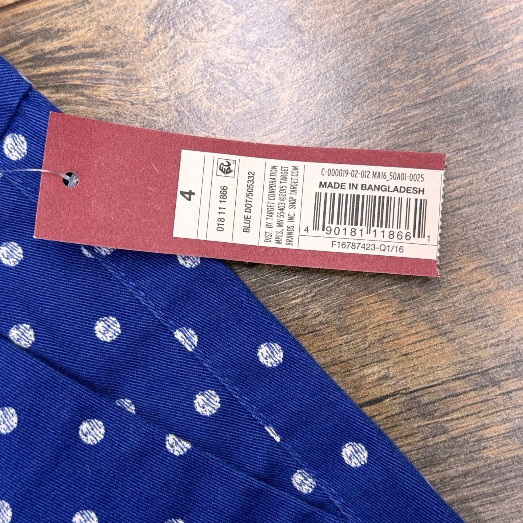 Merona Merona Polka Dot Shorts Womens 4 Blue Mid Rise New Size 27" / US 4 / IT 40 - 6 Thumbnail