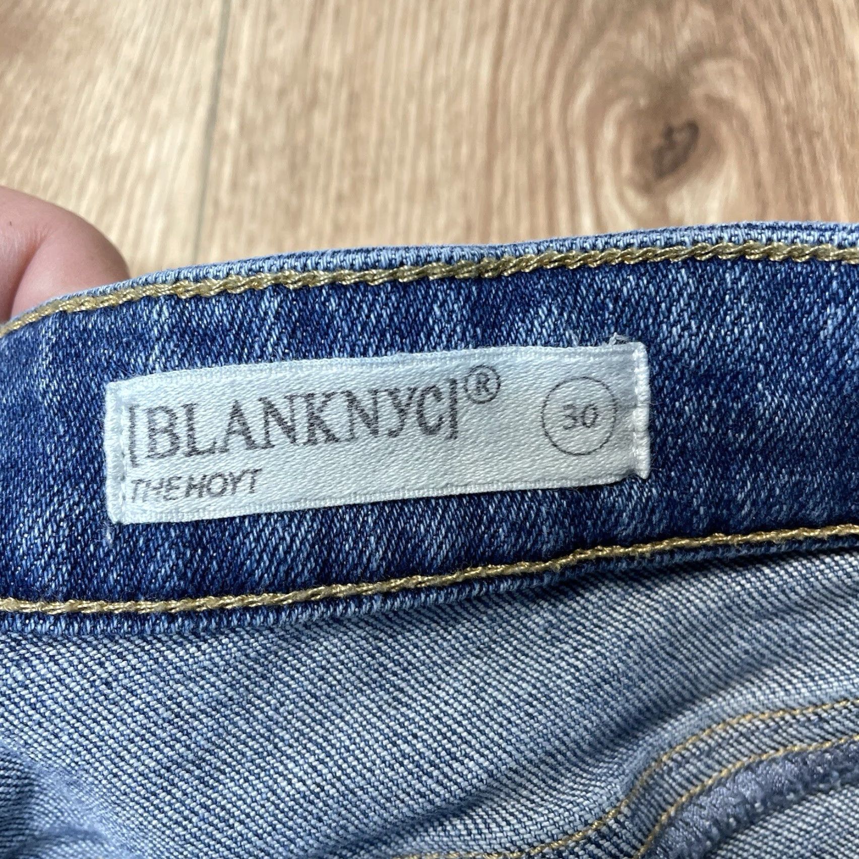 Vintage VINTAGE BLANKNYC High Rise Mini Flare Jeans Womens Size 30 Blue Stretch Denim Ankle Slit Size 30" / US 8 / IT 44 - 4 Thumbnail