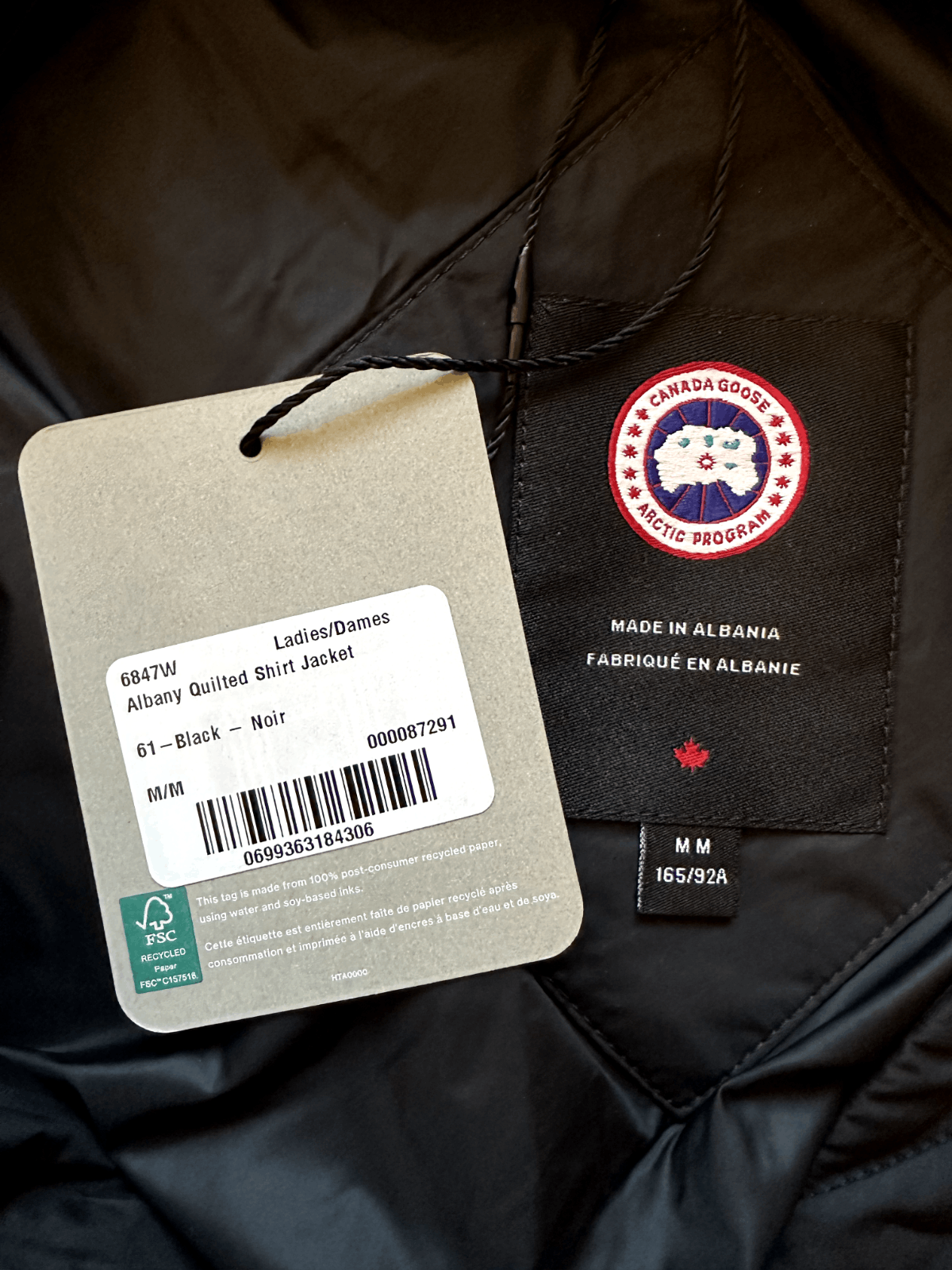 Canada Goose Canada Goose Black Albany Jacket With Classic Badge Size Me Size US M / EU 48-50 / 2 - 5 Thumbnail