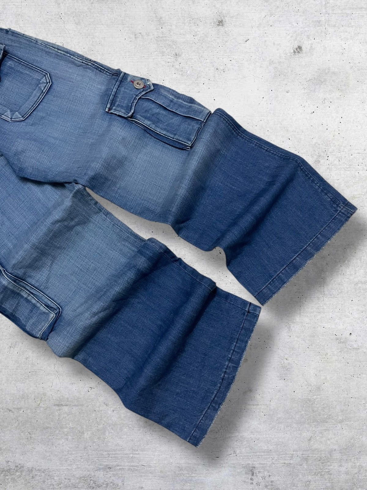 GOA MOUNTED POLICE 1990S JAPAN DESIGNER BAGGY MULTIPOCKET DENIM Size US 32 / EU 48 - 10 Thumbnail